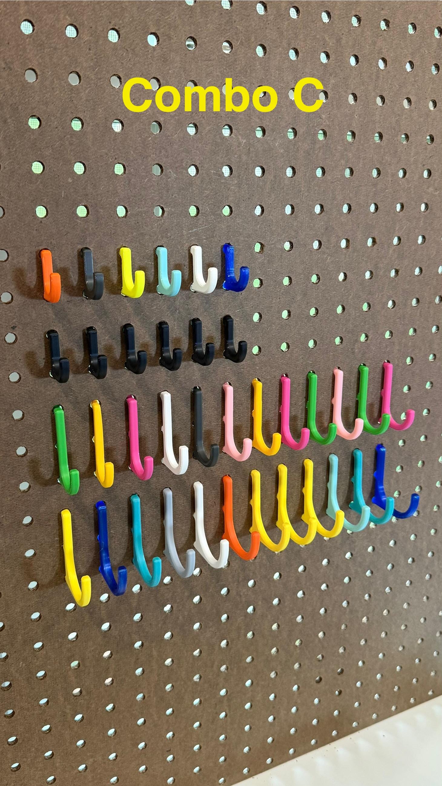 Combo C for 1/4 inch pegboard hooks