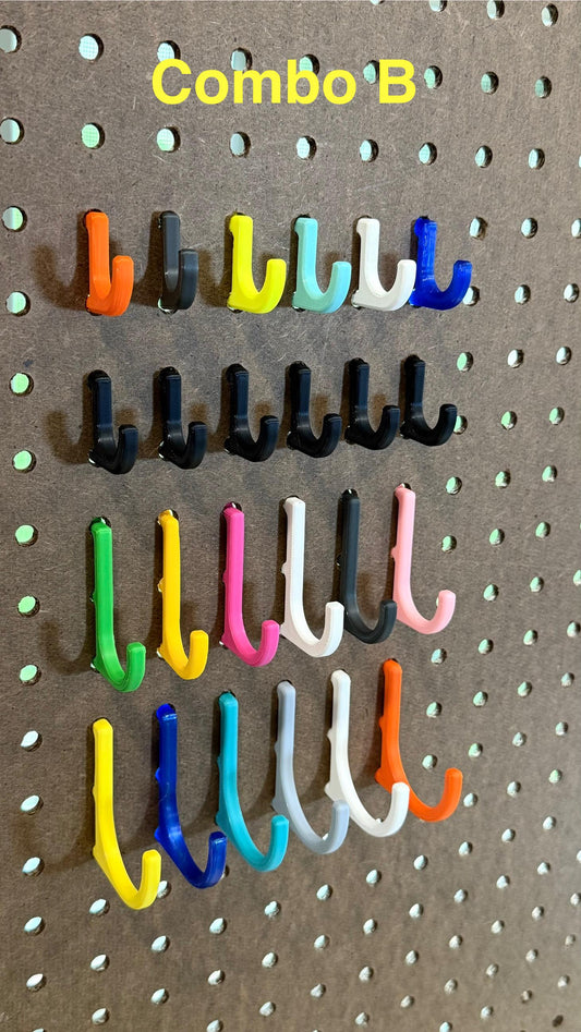 Combo B for 1/4 inch pegboard hooks