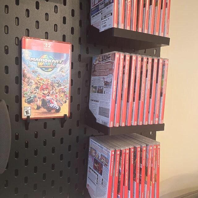 Game Case Holder for IKEA SKÅDIS Pegboard - 3D Printed Wall Display for Small Game Cartridge Cases - 30+ Colors