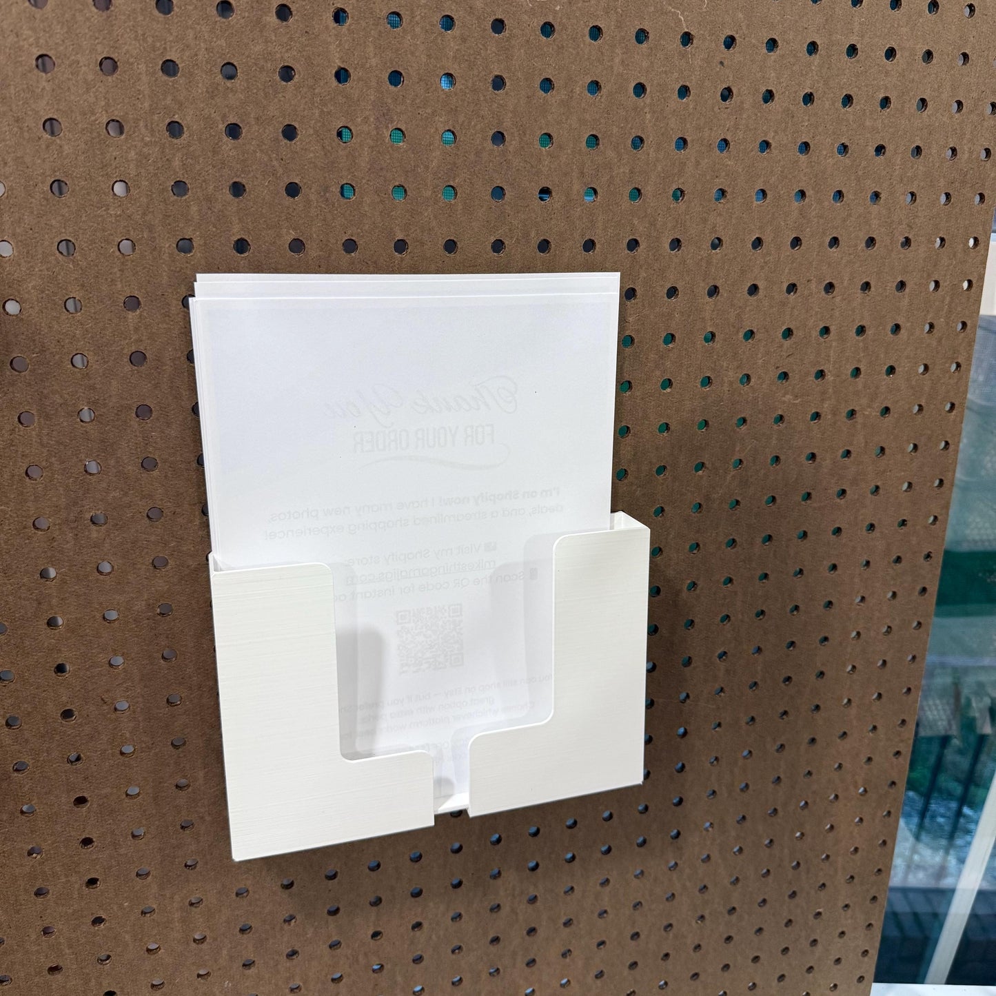 Adjustable Paper Holder for 1/4” Pegboard – Fits Letter Size Paper – 3D Printed Organizer with 30+ Color Options