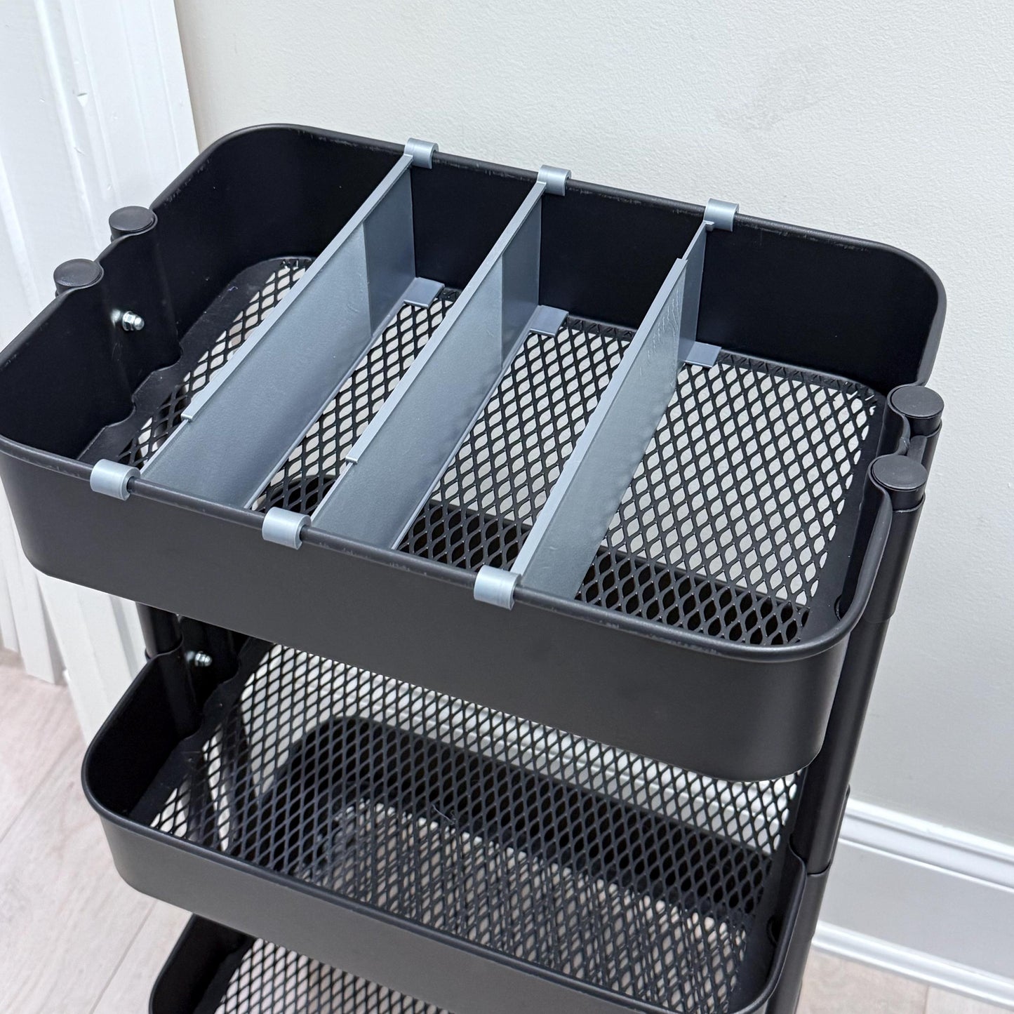 Adjustable Cart Dividers for IKEA RÅSKOG and Lexington - 3D Printed Tray Organizer for Crafts and Sewing - 30+ Colors