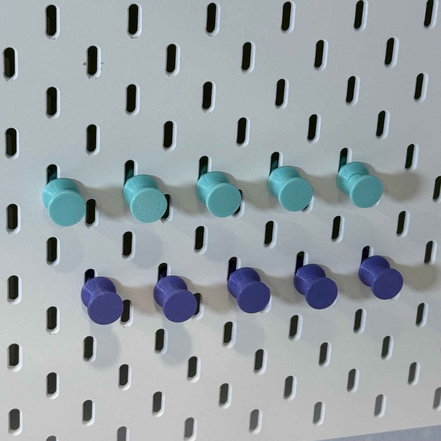 Magnetic Pegs for IKEA SKÅDIS Pegboards - 3D Printed Push Pins with Neodymium Magnets - Photo, Note and Memo Holder - 30+ Colors