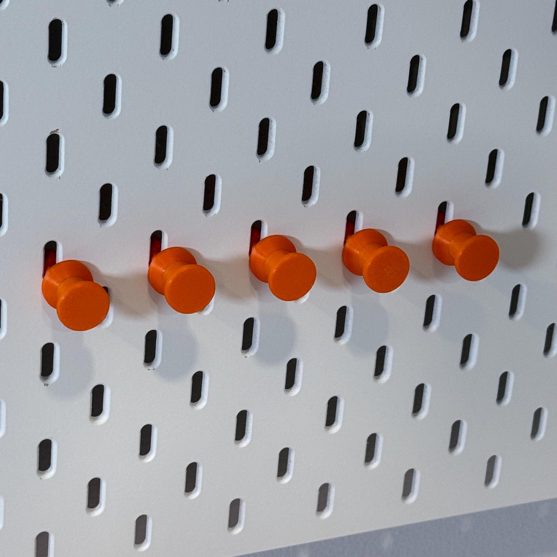 Magnetic Pegs for IKEA SKÅDIS Pegboards - 3D Printed Push Pins with Neodymium Magnets - Photo, Note and Memo Holder - 30+ Colors