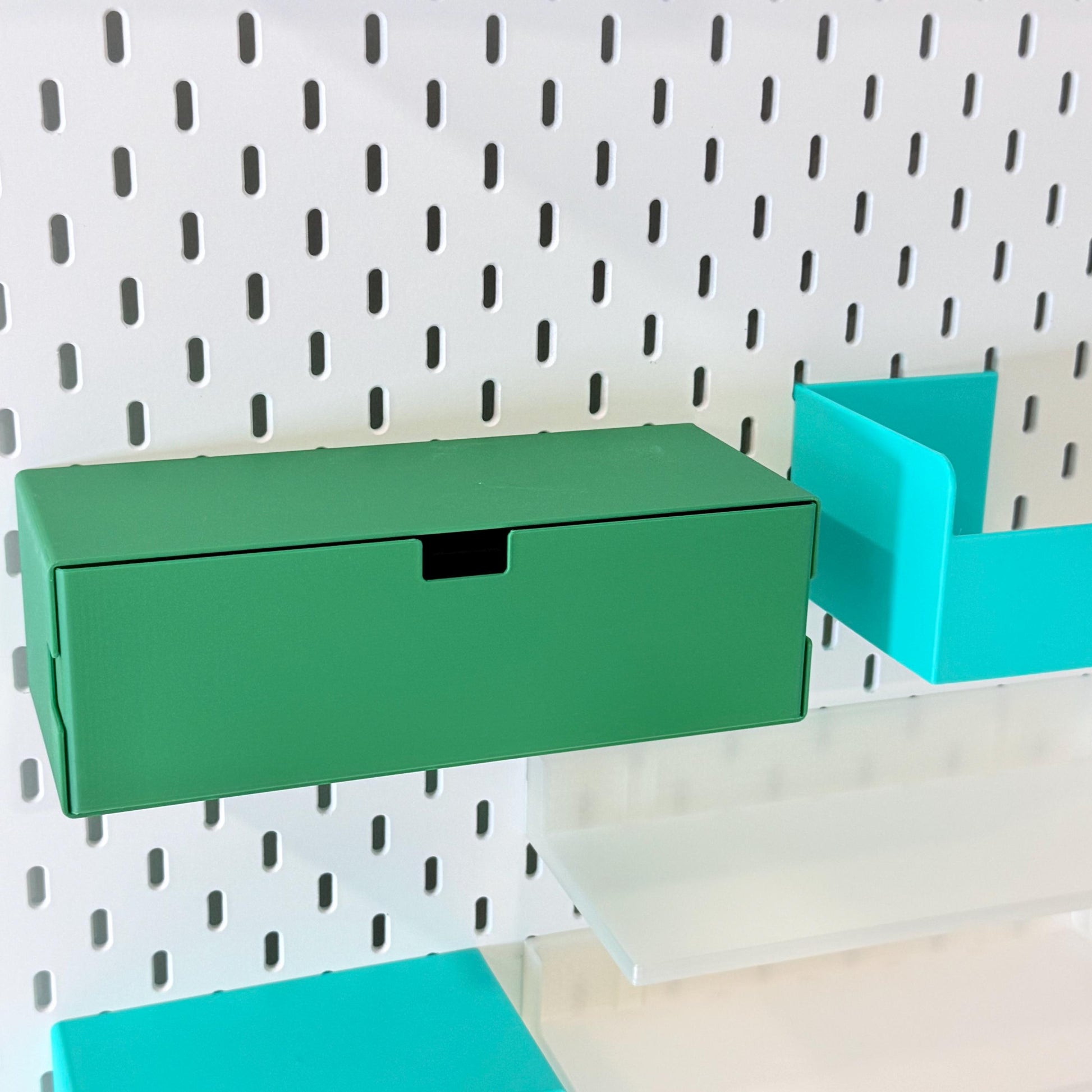 IKEA SKÅDIS Pegboard Drawers - Modular Stackable Storage Organizer - Custom Sizes & Colors - 3D Printed - 30+ Colors