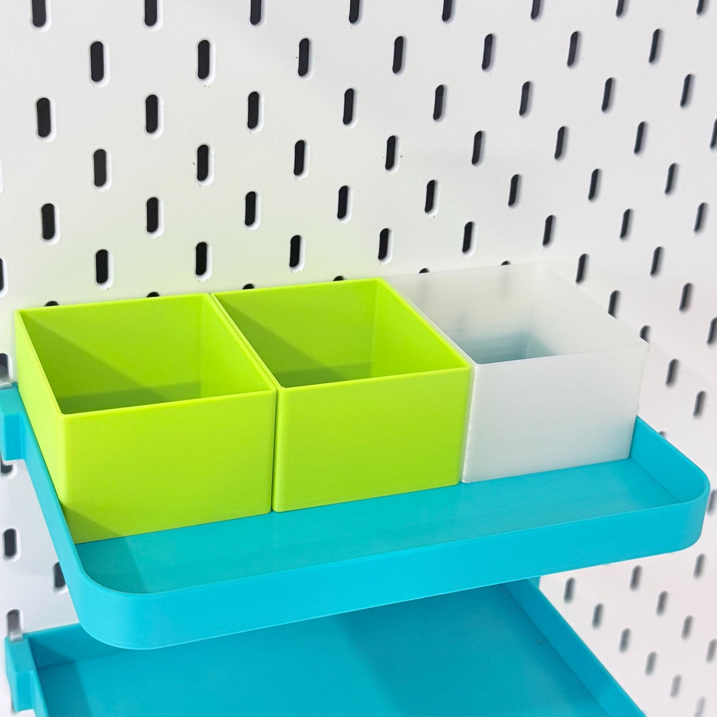 Shelf Insert Bins for Custom SKADIS Shelves & RASKOG