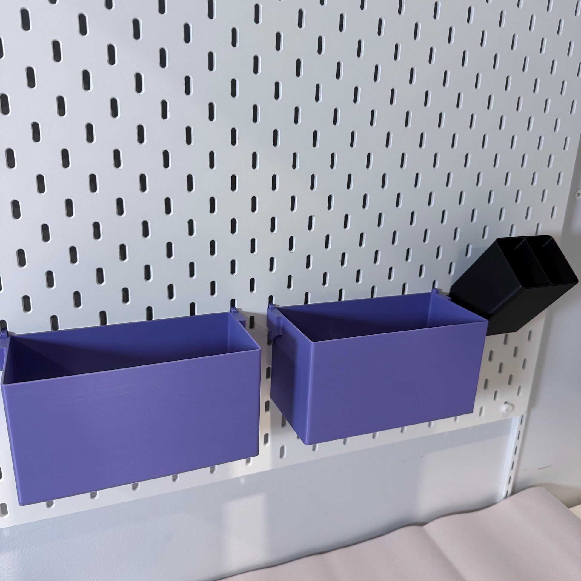 IKEA SKÅDIS Pegboard Bins - 3D Printed Storage for RÅSKOG, Brännboll, Lexington Carts - Multiple Sizes - 30+ Colors