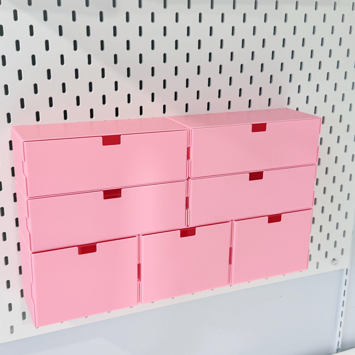 IKEA SKÅDIS Pegboard Drawers - Modular Stackable Storage Organizer - Custom Sizes & Colors - 3D Printed - 30+ Colors