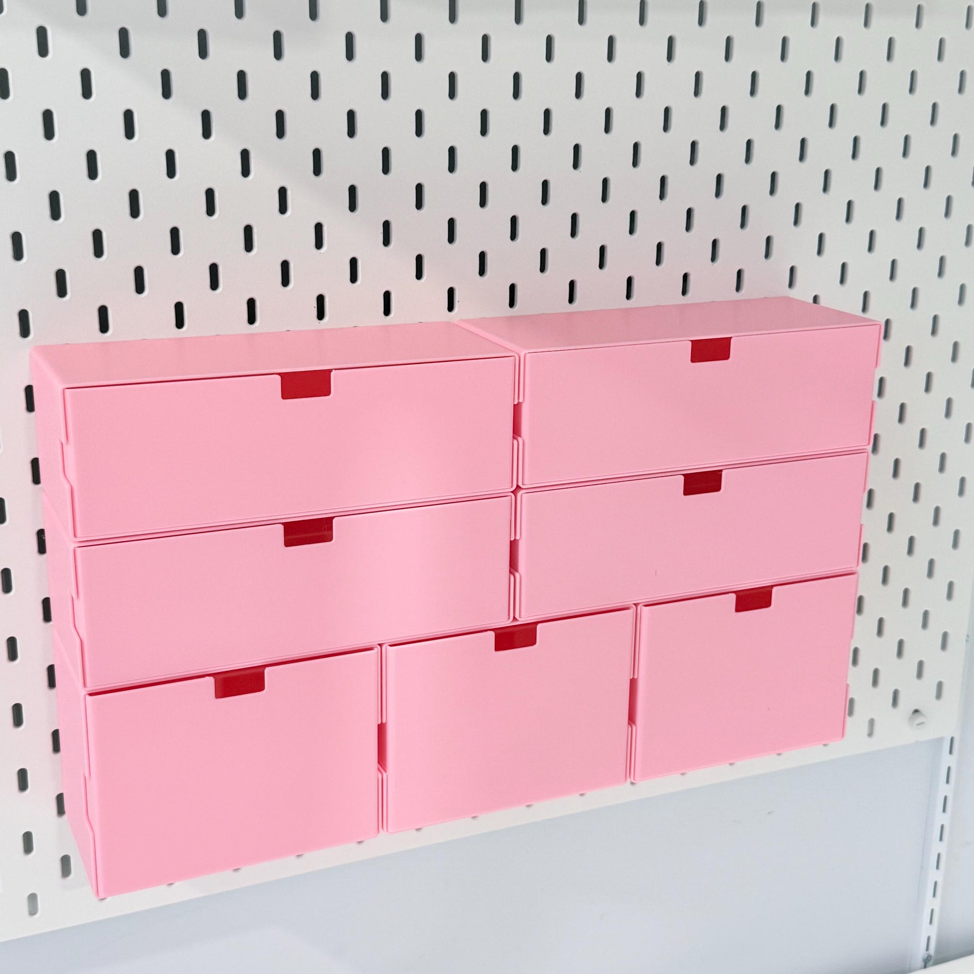 IKEA SKÅDIS Pegboard Drawers - Modular Stackable Storage Organizer - Custom Sizes & Colors - 3D Printed - 30+ Colors