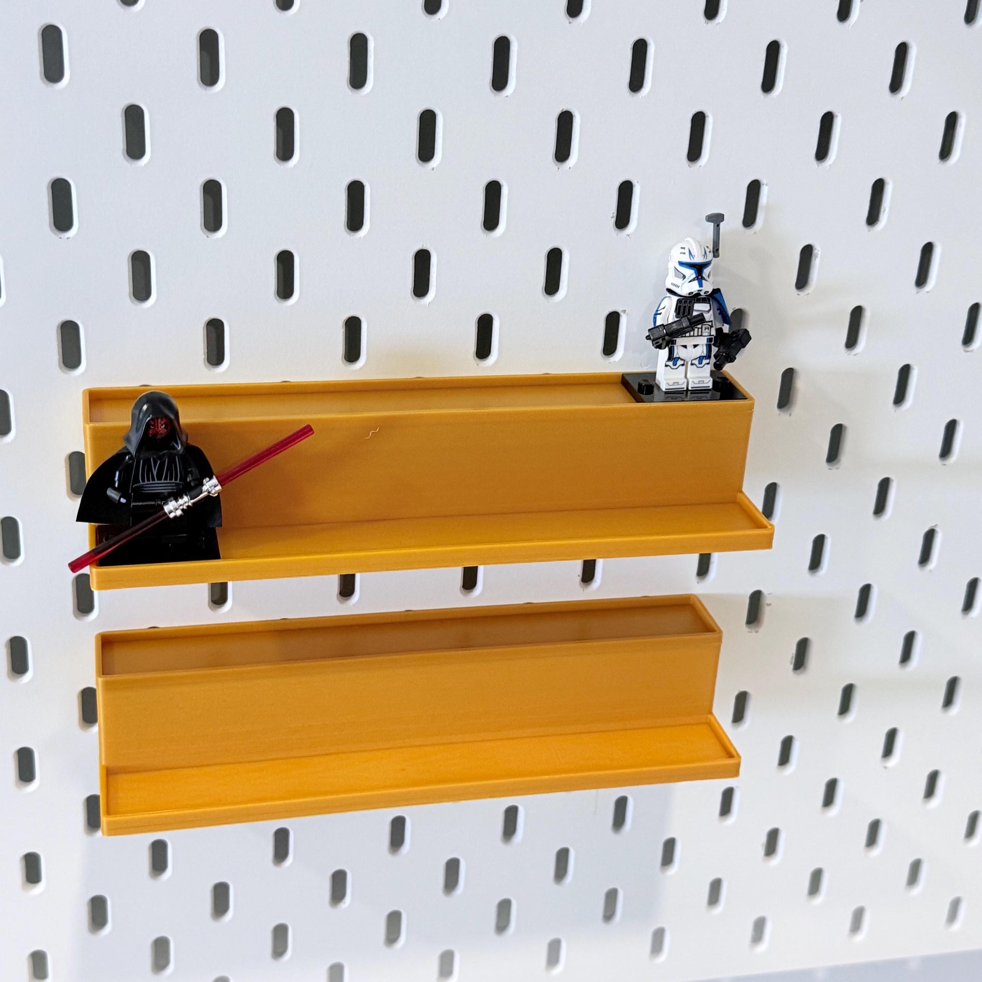 Modular LEGO Minifigure Display Shelf – Choose Your Mount – 2-Tier / 12 Minifigs