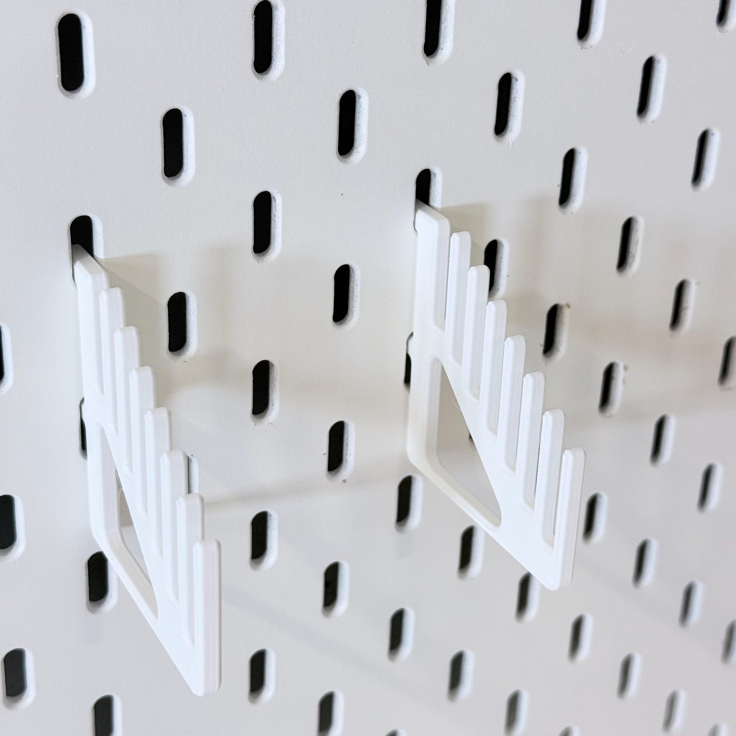 Ruler Holder for IKEA SKÅDIS Pegboards - 3D Printed Quilting, Sewing and Drafting Tool Organizer - 30+ Colors - Holds up to 7 Rulers