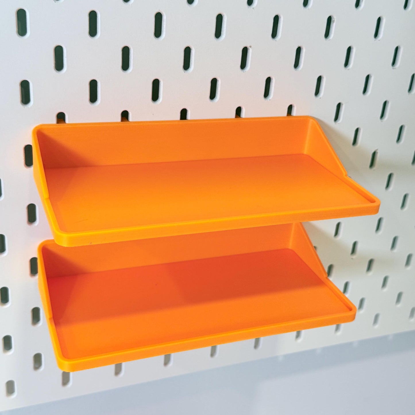 SKÅDIS Pegboard Shelf with Built-In Hooks - 3D Printed One-Piece Clean-Fit Design - 7 Sizes, 2 Depths - 30+ Colors
