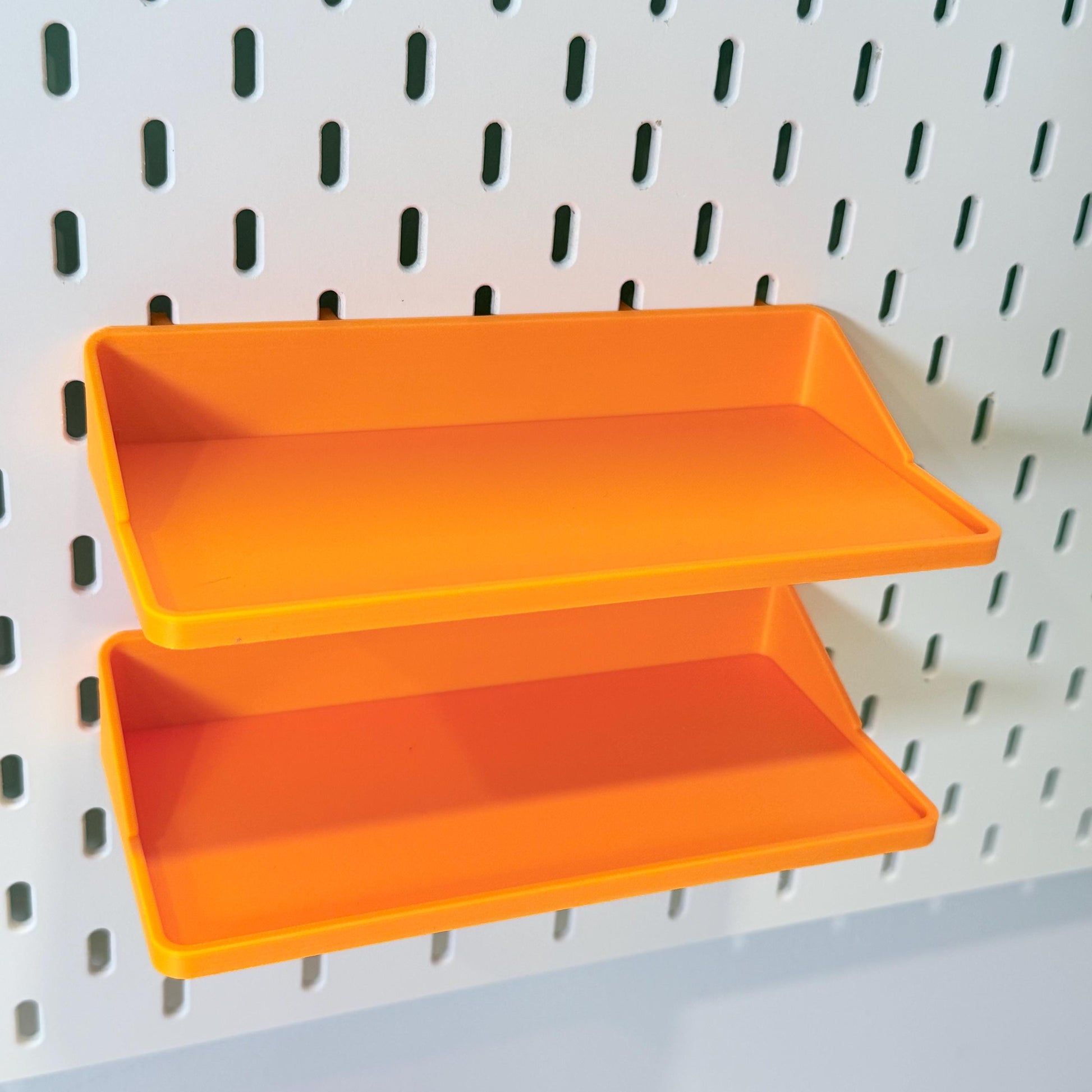 SKÅDIS Pegboard Shelf with Built-In Hooks - 3D Printed One-Piece Clean-Fit Design - 7 Sizes, 2 Depths - 30+ Colors
