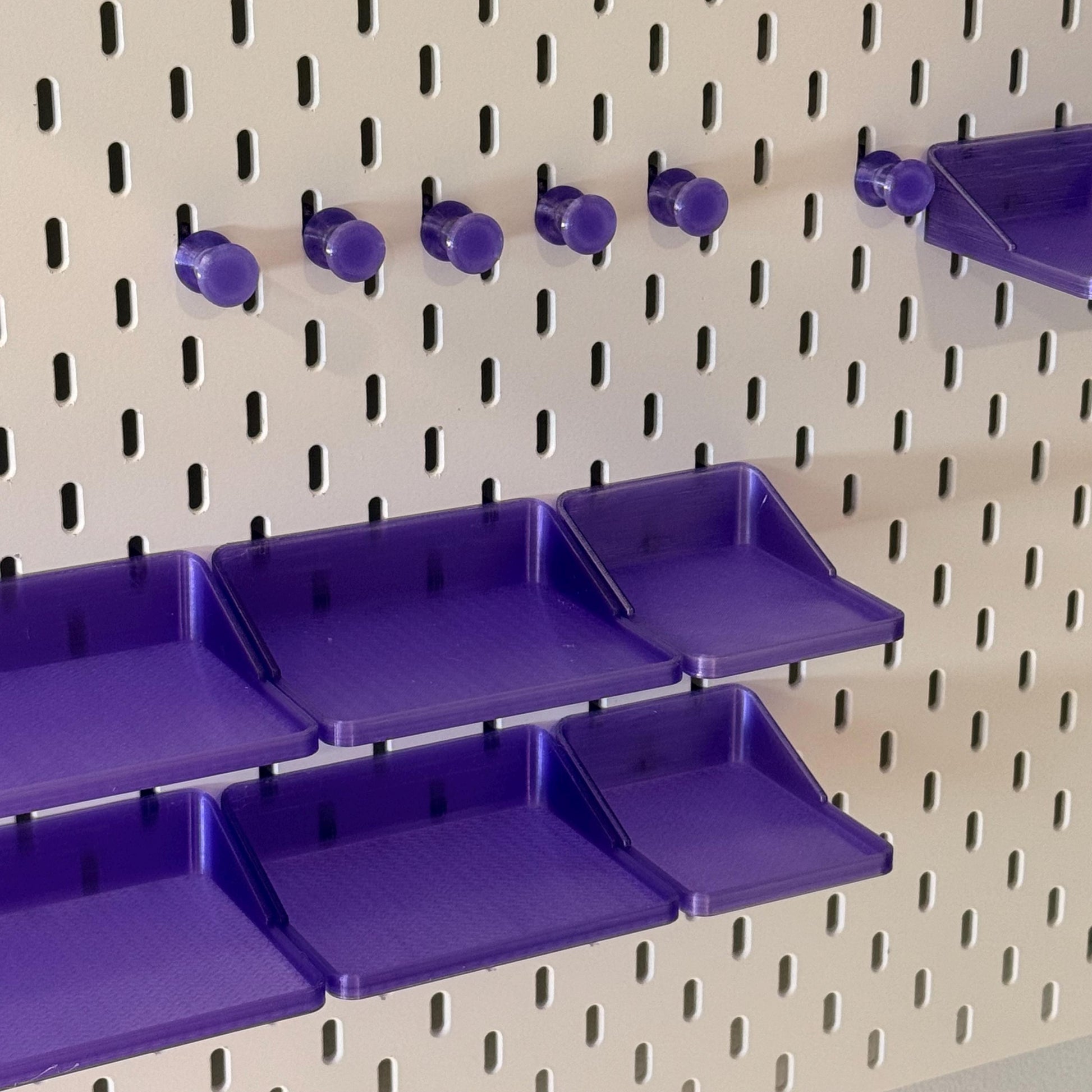 SKÅDIS Pegboard Shelf with Built-In Hooks - 3D Printed One-Piece Clean-Fit Design - 7 Sizes, 2 Depths - 30+ Colors