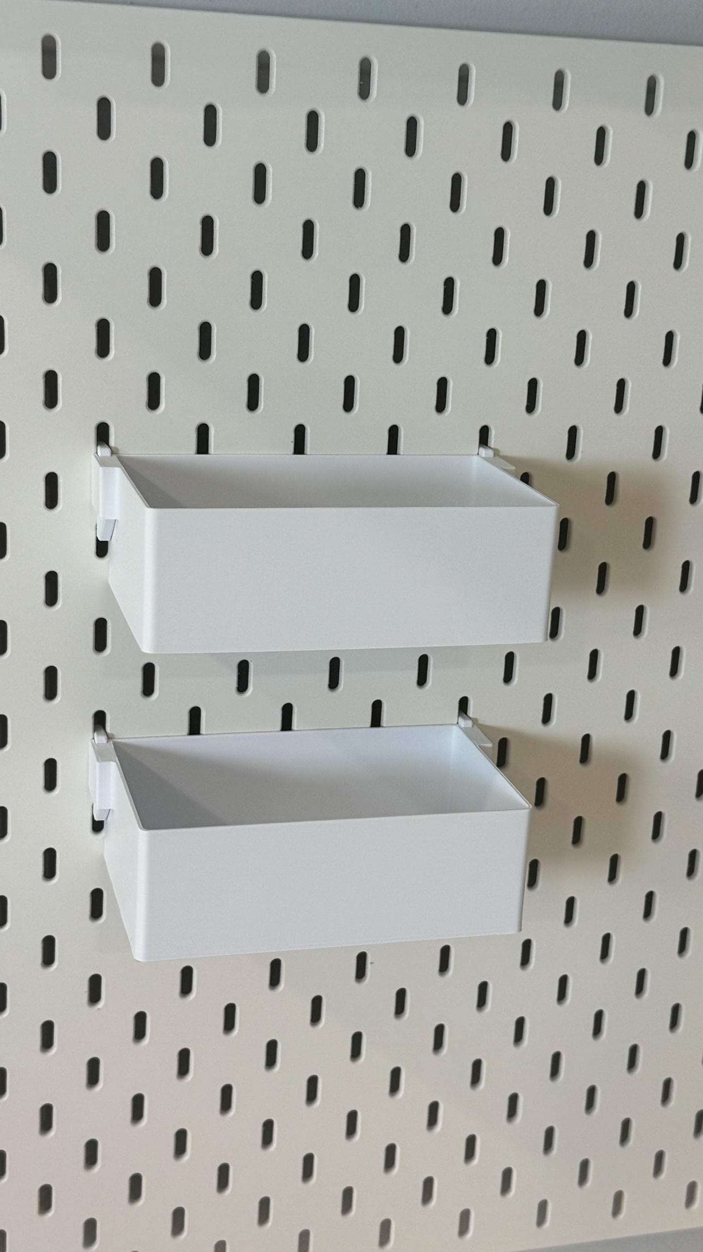 IKEA SKÅDIS Pegboard Bins - 3D Printed Storage for RÅSKOG, Brännboll, Lexington Carts - Multiple Sizes - 30+ Colors