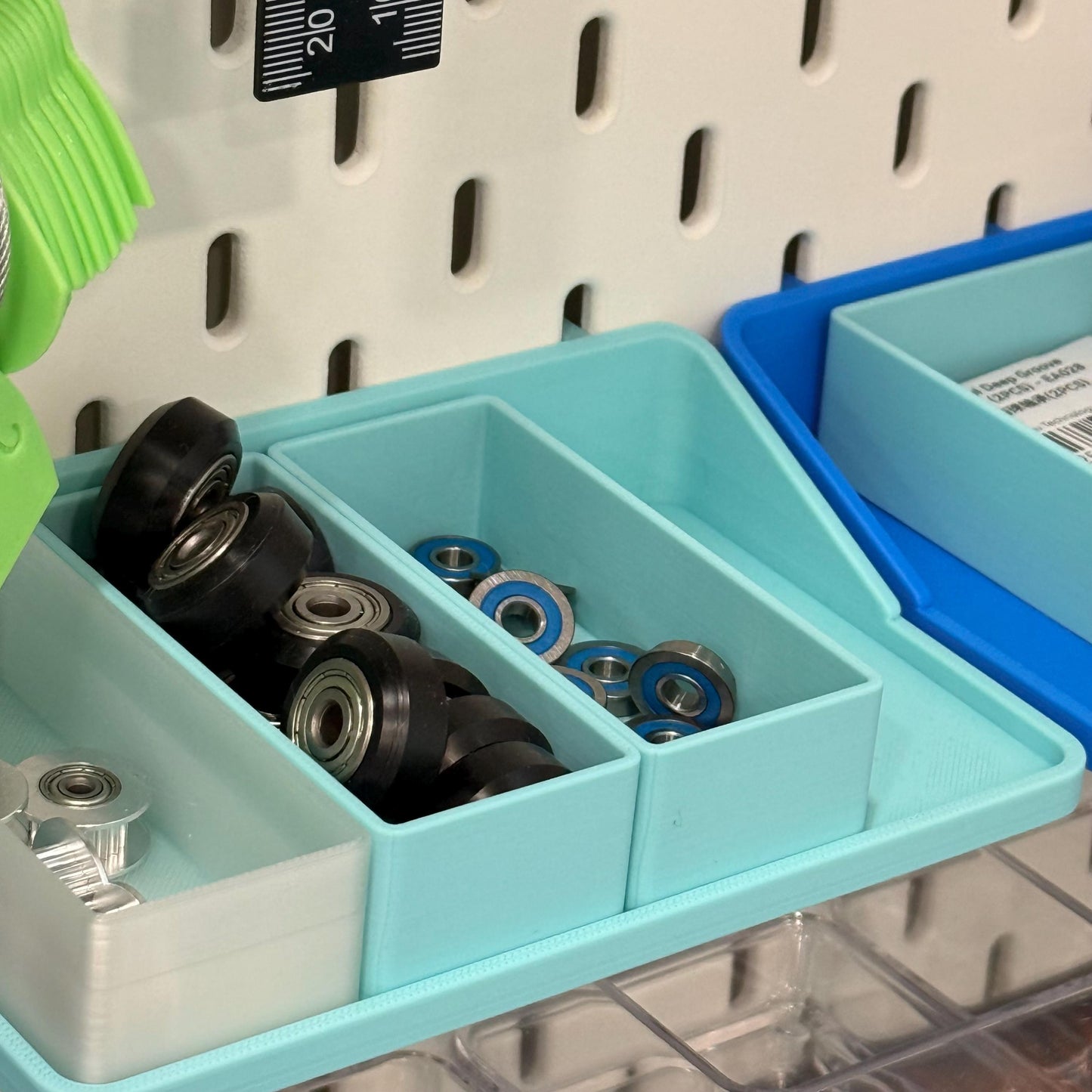 SKÅDIS Pegboard Shelf with Built-In Hooks - 3D Printed One-Piece Clean-Fit Design - 7 Sizes, 2 Depths - 30+ Colors