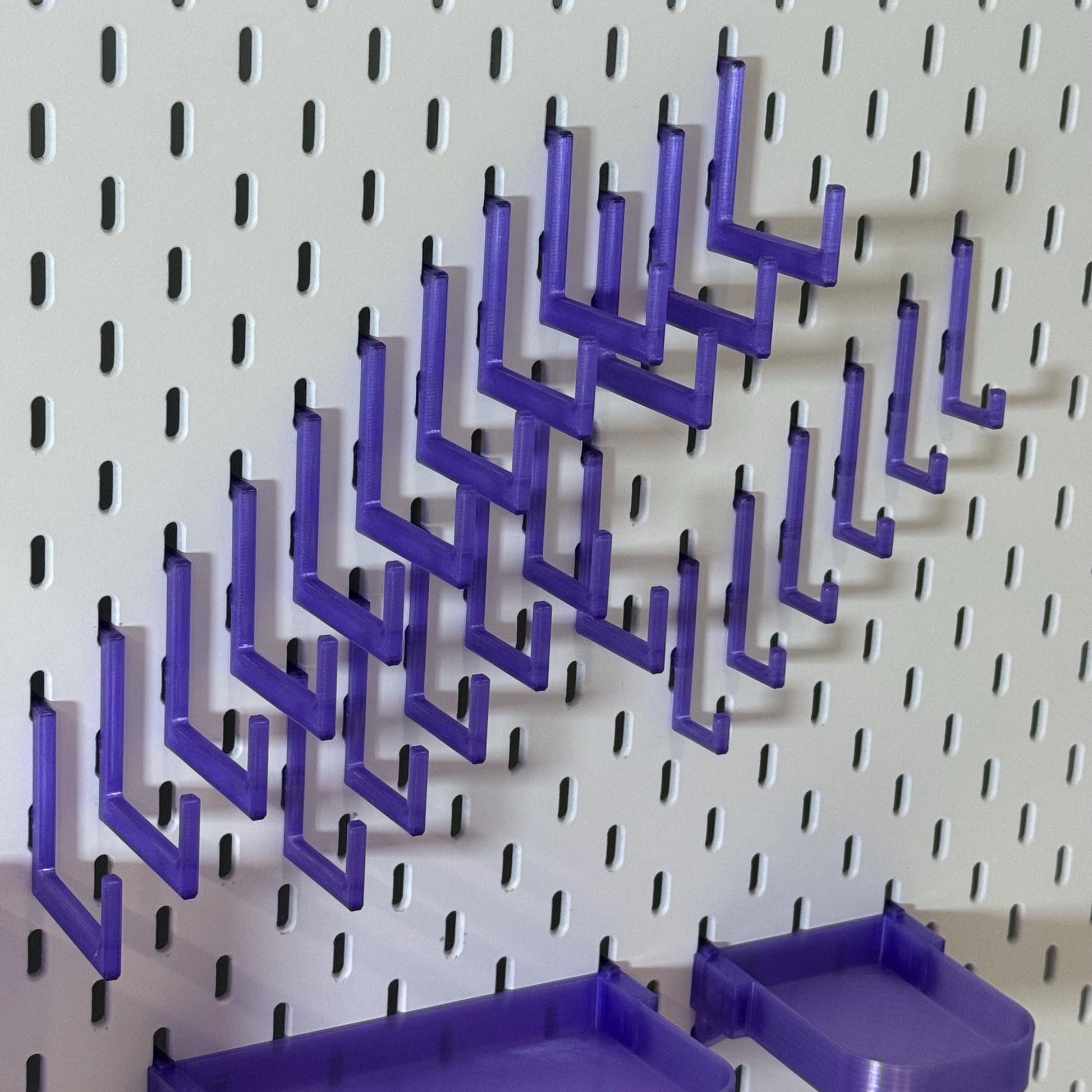 Custom Pegboard Hooks for IKEA SKÅDIS & UPPSPEL | 30+ Colors and Styles