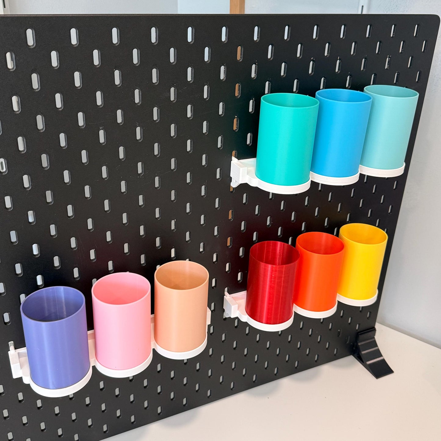 Magnetic Snap On Storage Cups | Organizer for IKEA SKADIS and RASKOG