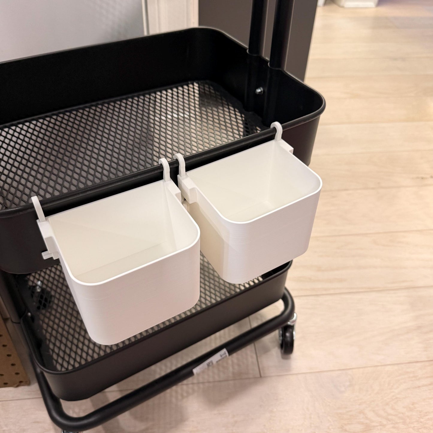 IKEA SKÅDIS Pegboard Bins - 3D Printed Storage for RÅSKOG, Brännboll, Lexington Carts - Multiple Sizes - 30+ Colors