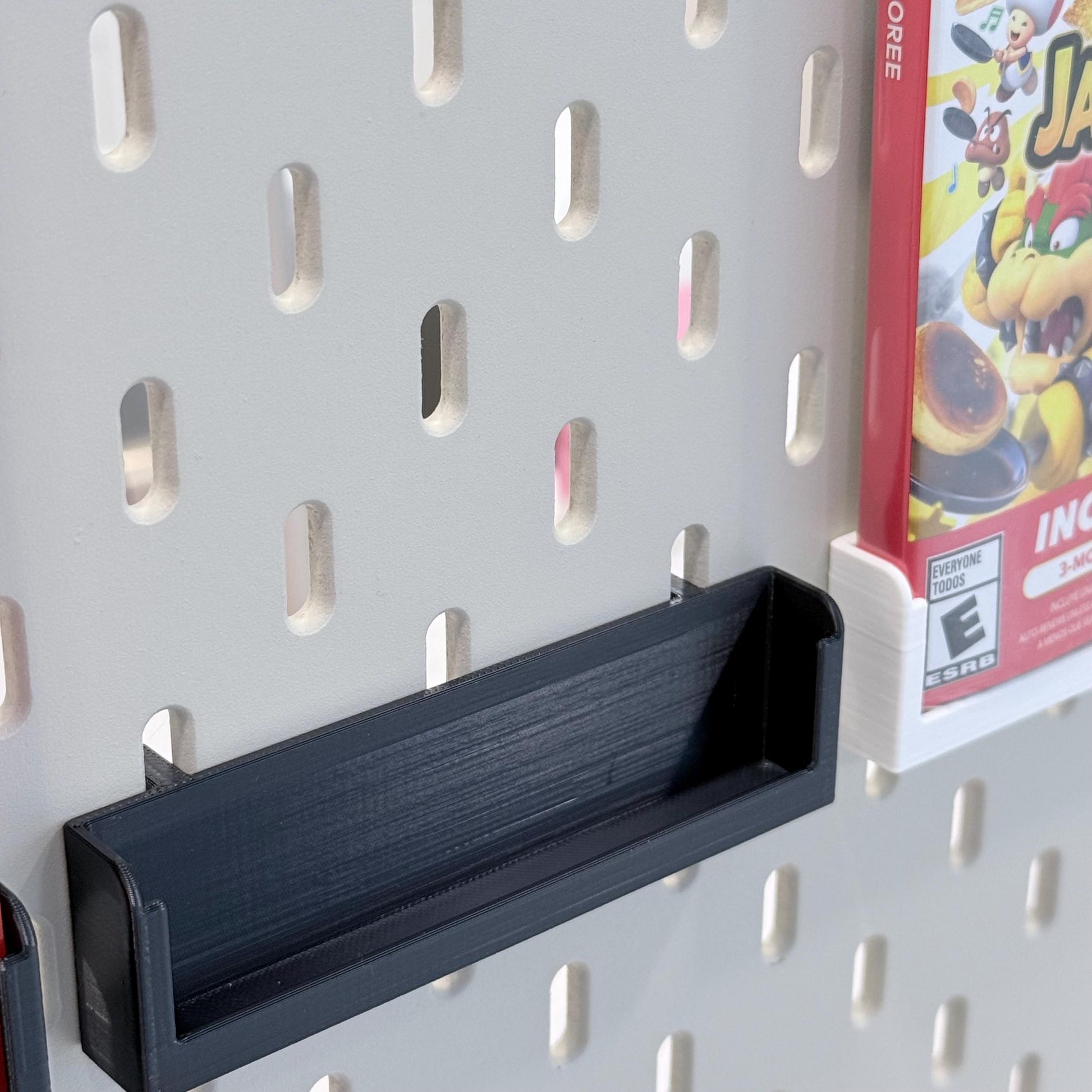 Nintendo Switch Game Display Mount for IKEA SKÅDIS Pegboard | Minimalist Game Case Shelf
