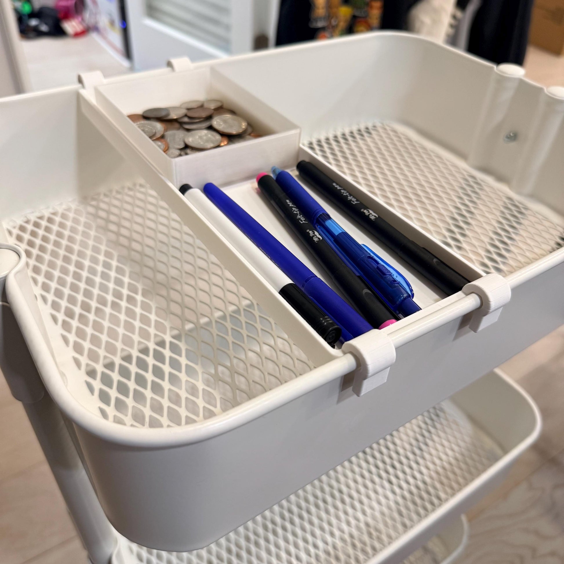 RÅSKOG Sliding Top Tray - 3D Printed Cart Organizer for Crafts, Office, Sewing - Fits 4 Cart Sizes - 30+ Colors