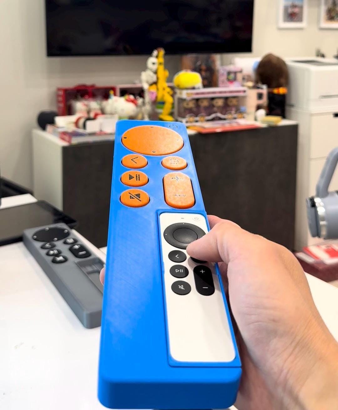 Oversized Apple TV Remote Case with Fidget Buttons – Siri Remote Gen 3 Compatible