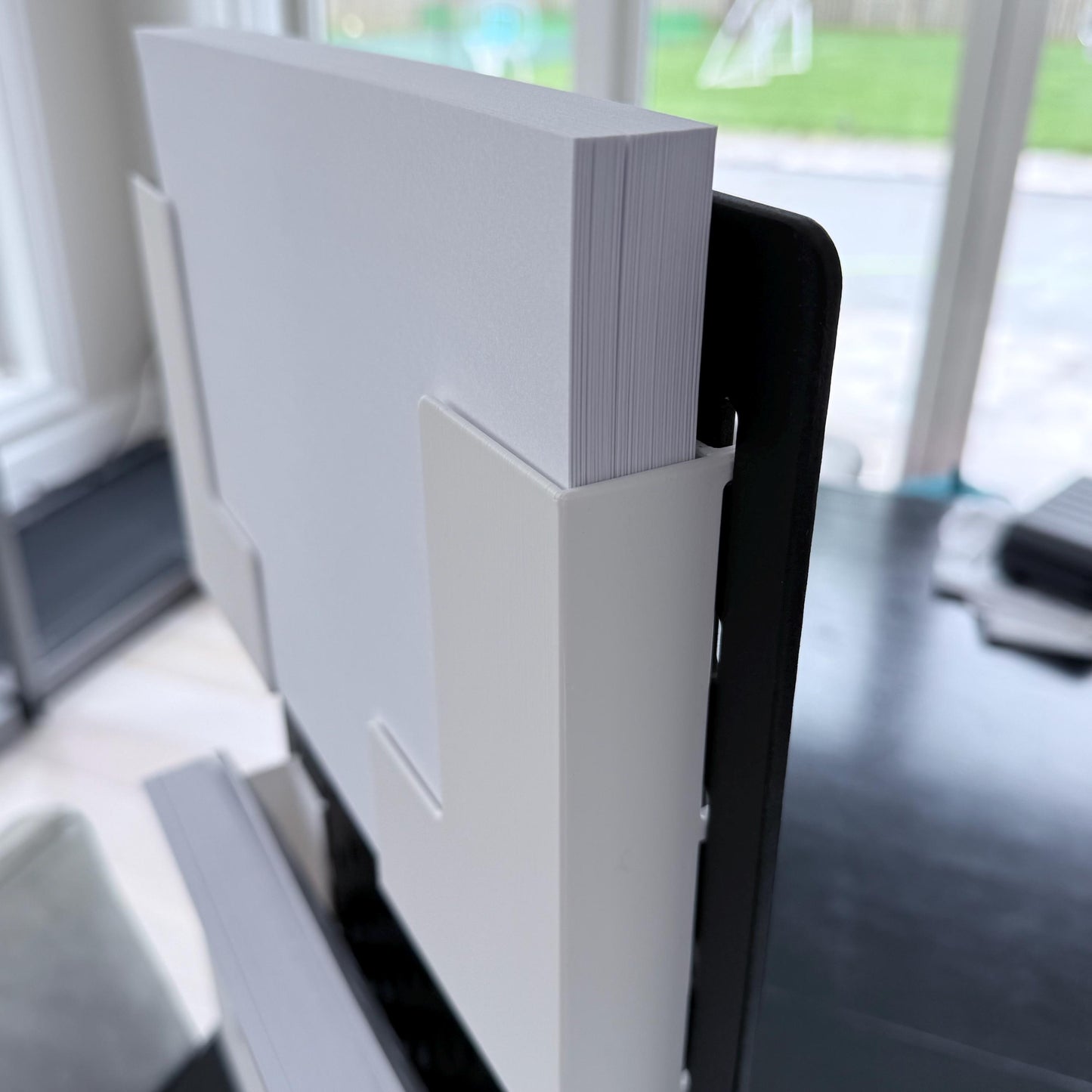 Adjustable Paper & Tablet Holder for IKEA SKÅDIS Pegboard - Document and Notebook Holder - Desk Organizer - 30+ Colors - 3D Printed