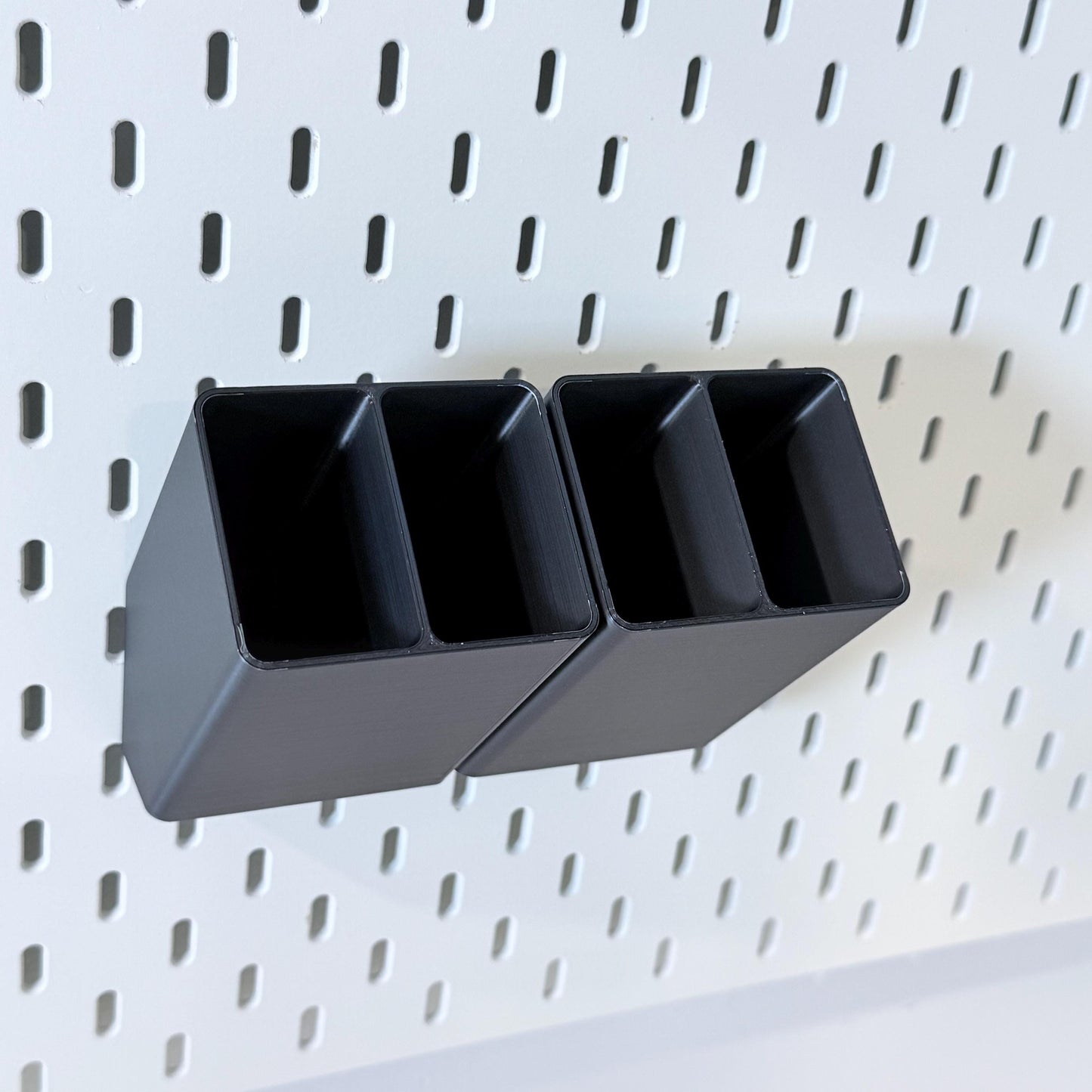 Slanted Pencil Container for IKEA SKÅDIS Pegboards - 3D Printed Pen and Marker Holder - Desk and Craft Room Organizer - 30+ Colors