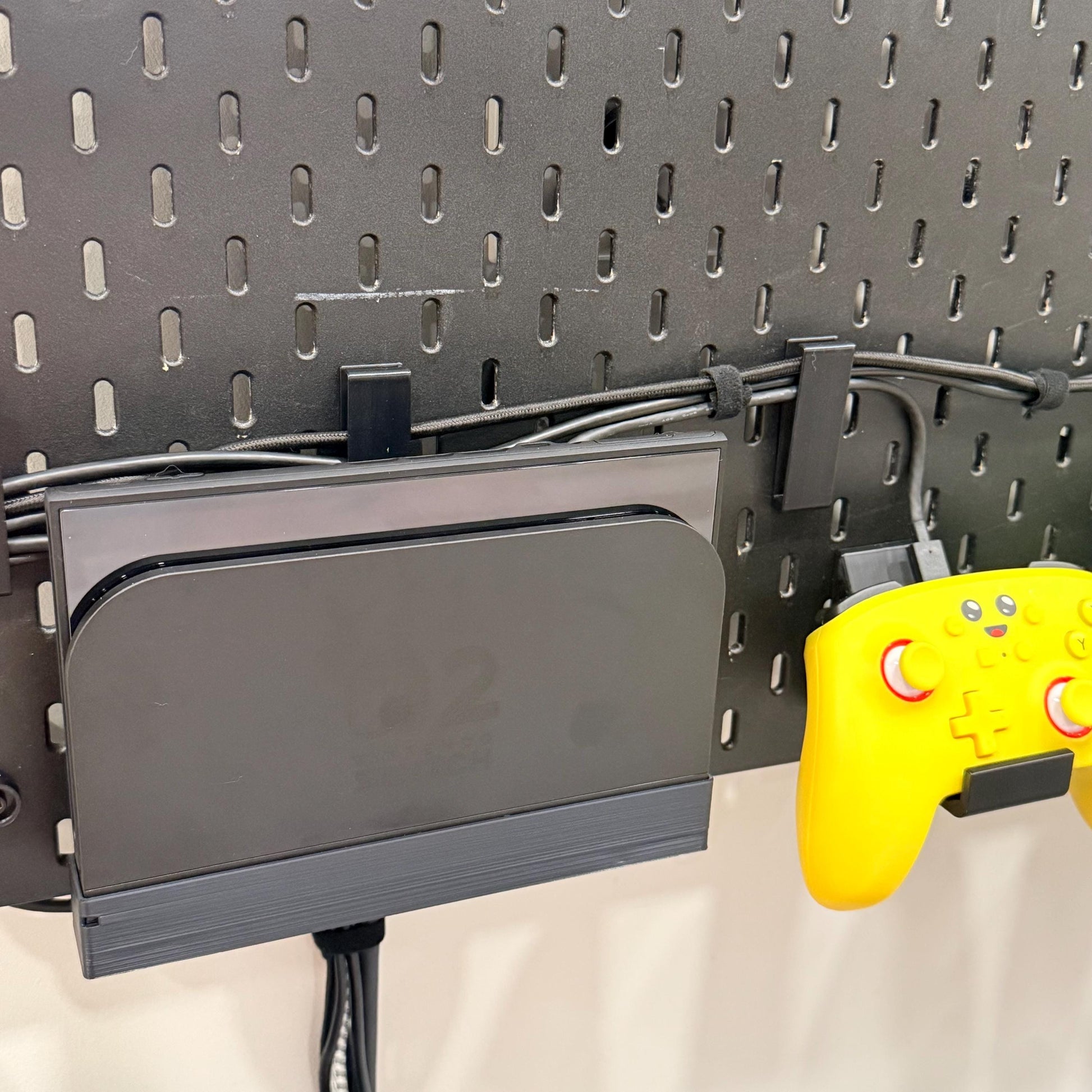 Switch 2 Dock Shelf for IKEA SKADIS | Gaming Wall Organizer & Storage