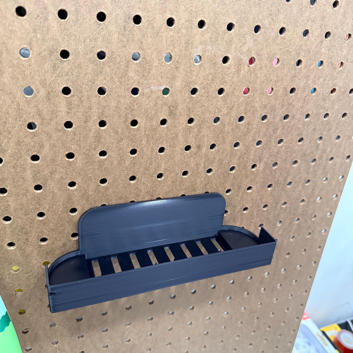 Switch® 2 Dock Holder Shelf for 1/4” Pegboard – Wall Mount & Gaming Organizer