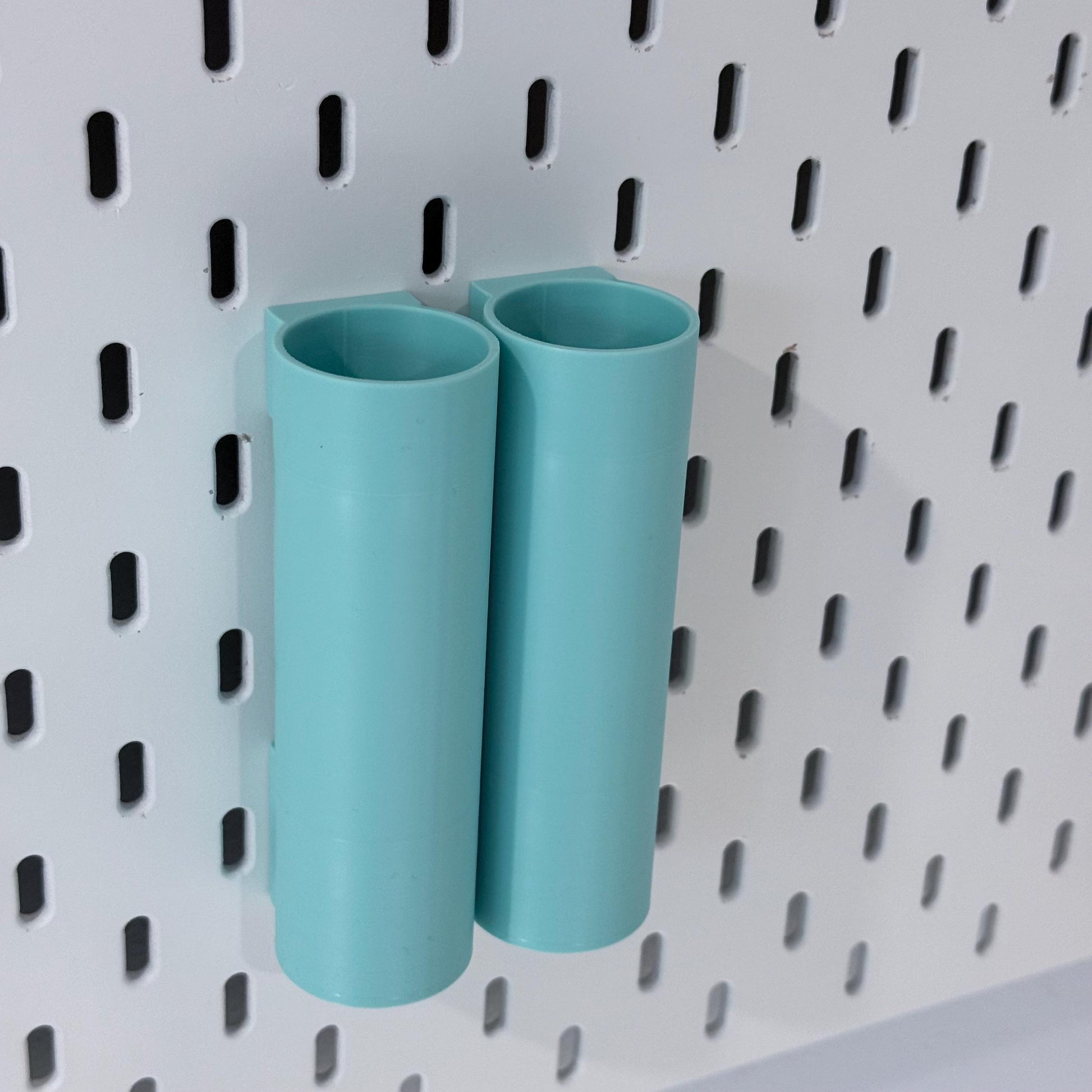 Modular Desk Storage Tubes for IKEA SKÅDIS - 3D Printed Pegboard Pen, Brush, Tool Holder - 30+ Colors