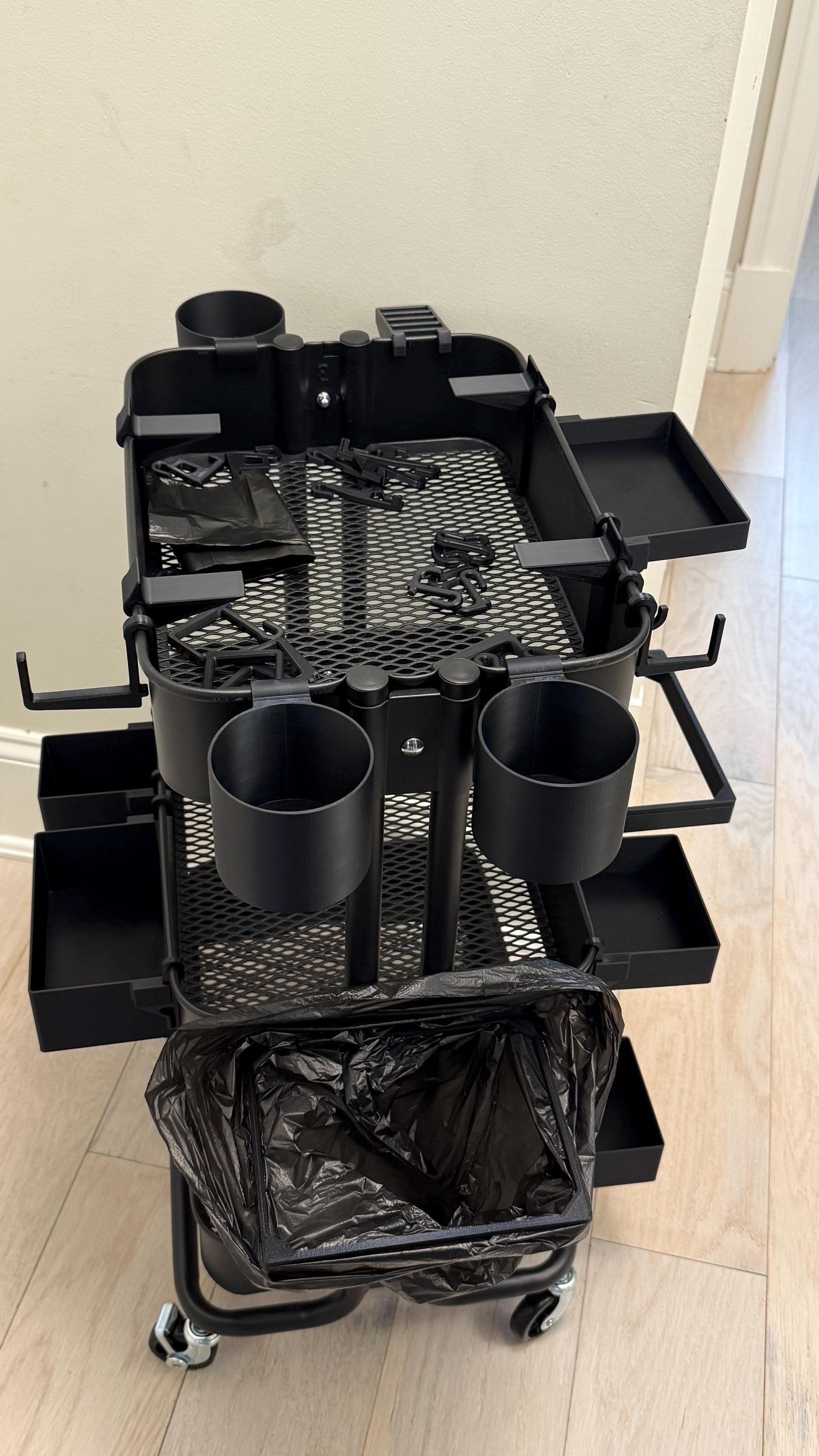 3D Printed IKEA RÅSKOG Cart Accessories – Bins, Hooks, Shelves