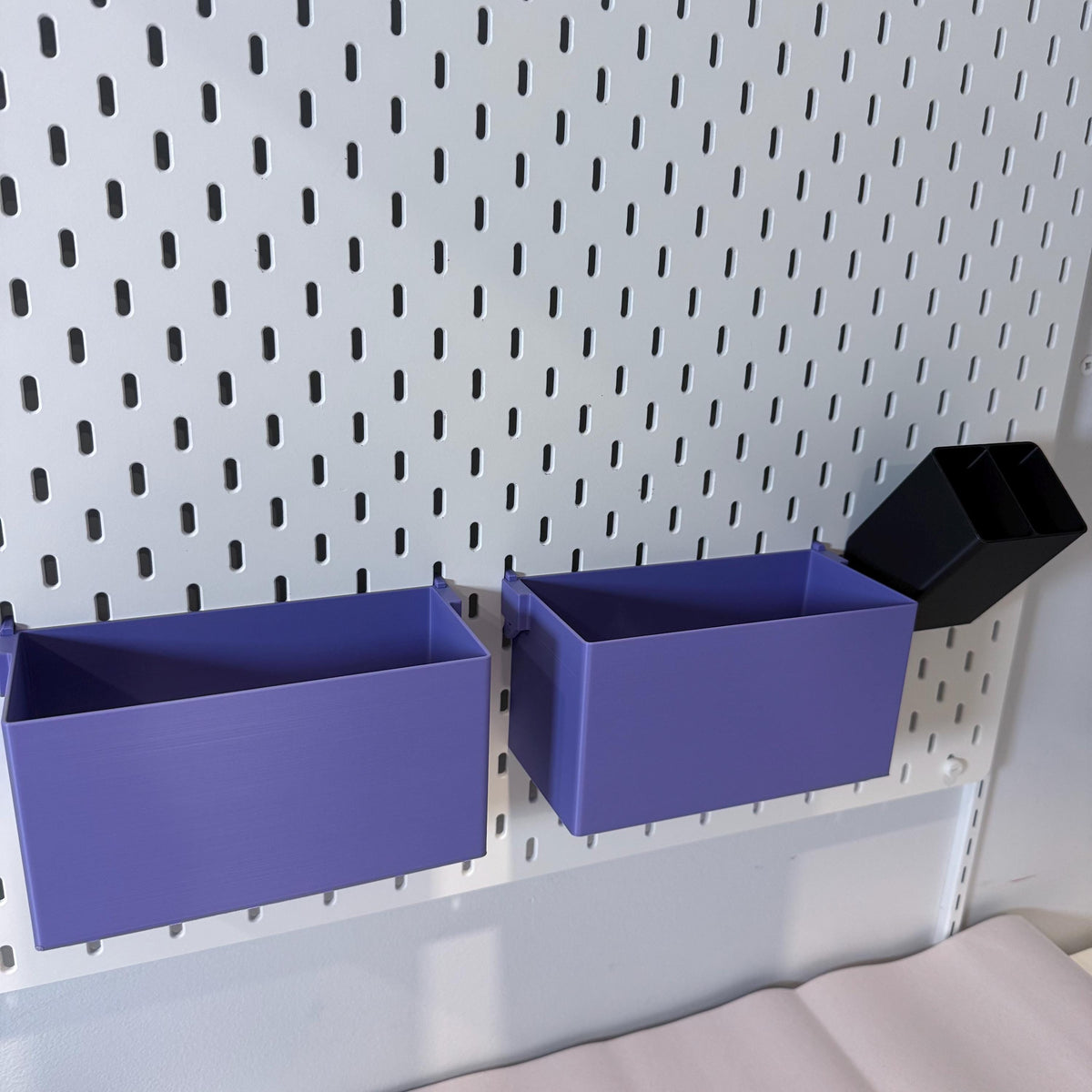 IKEA SKÅDIS Pegboard Bins - 3D Printed Storage for RÅSKOG, Brännboll, Lexington Carts - Multiple Sizes - 30+ Colors
