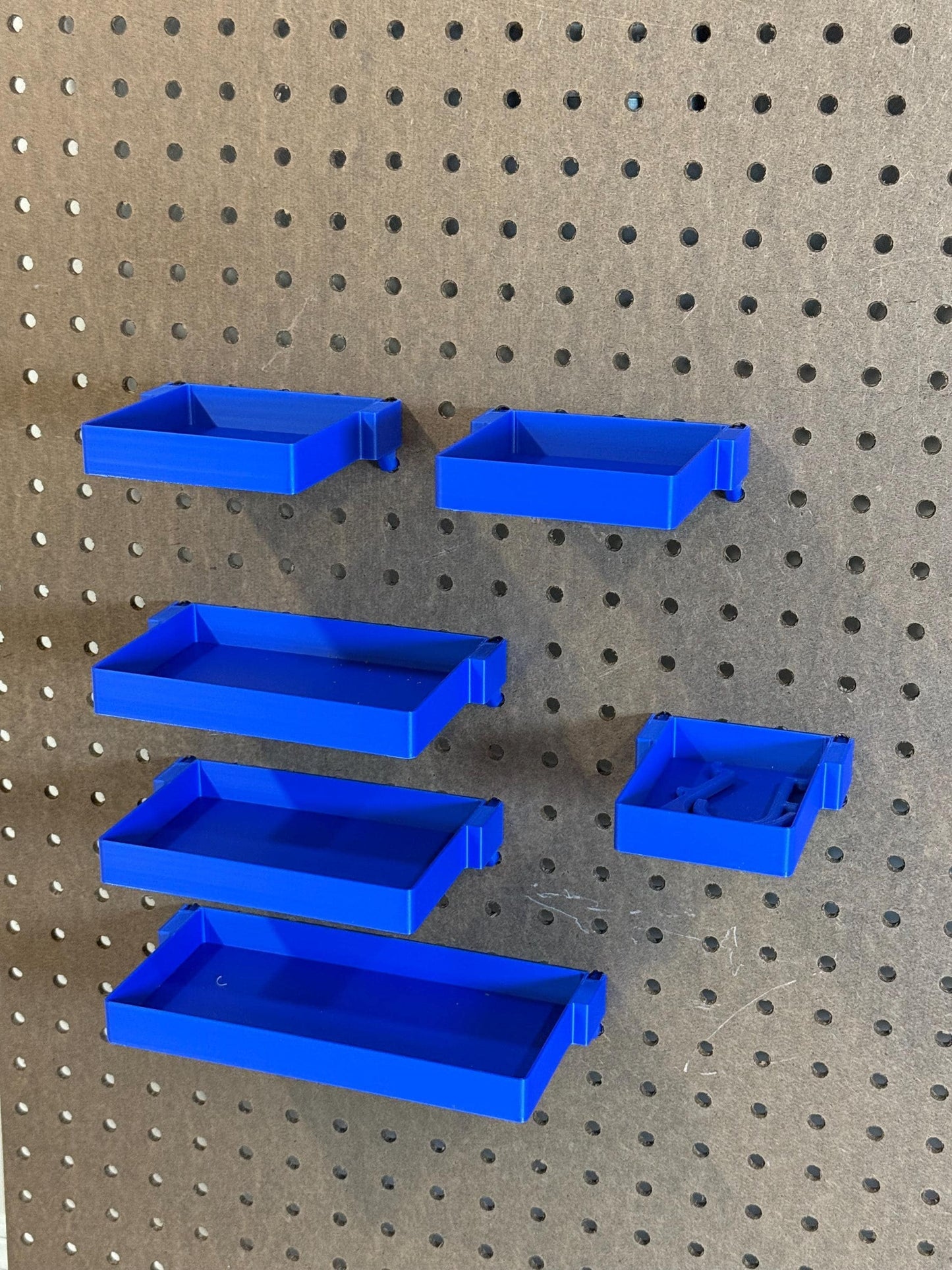 Pegboard Shelves for Standard 1/4" Holes - 3D Printed Custom Sizes & Colors - Tool, Craft Room and Garage Organizer - 30+ Colors