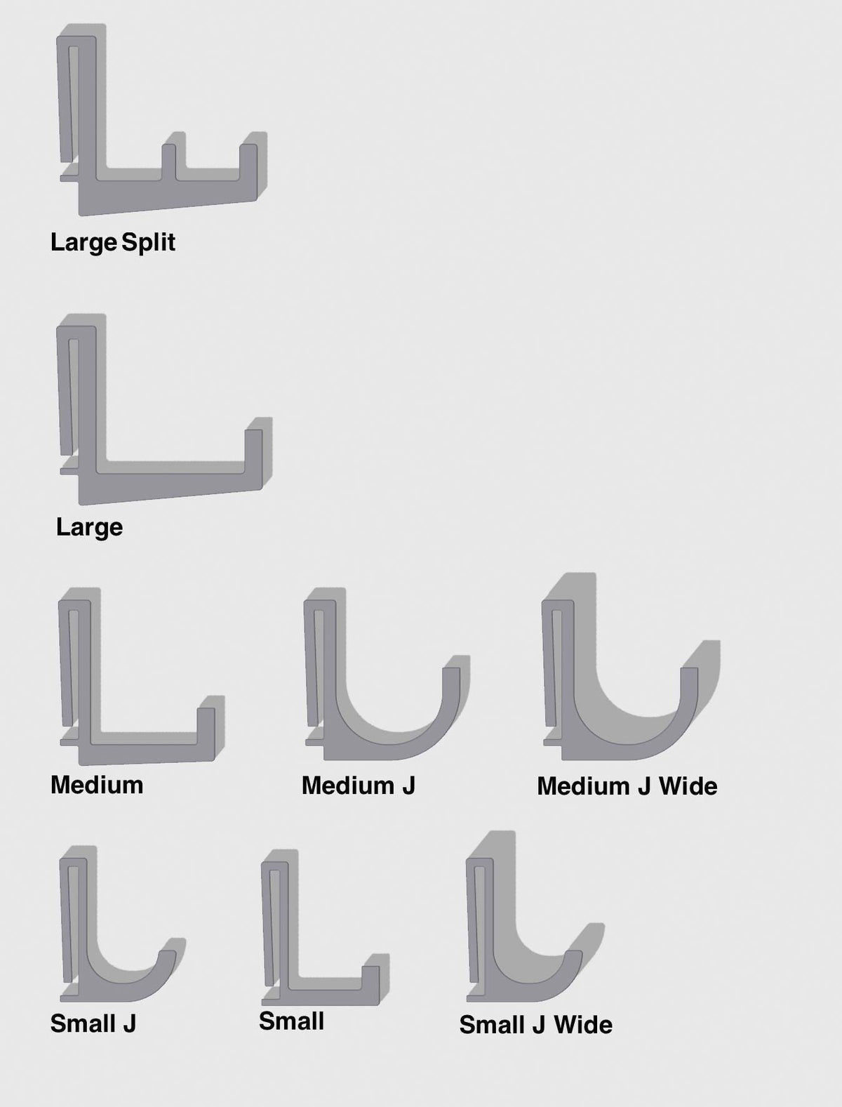 NISSAFORS Cart Hooks - 3D Printed in Small, Medium, Large + J-Style for Office, Crafts, Sewing - 30+ Colors