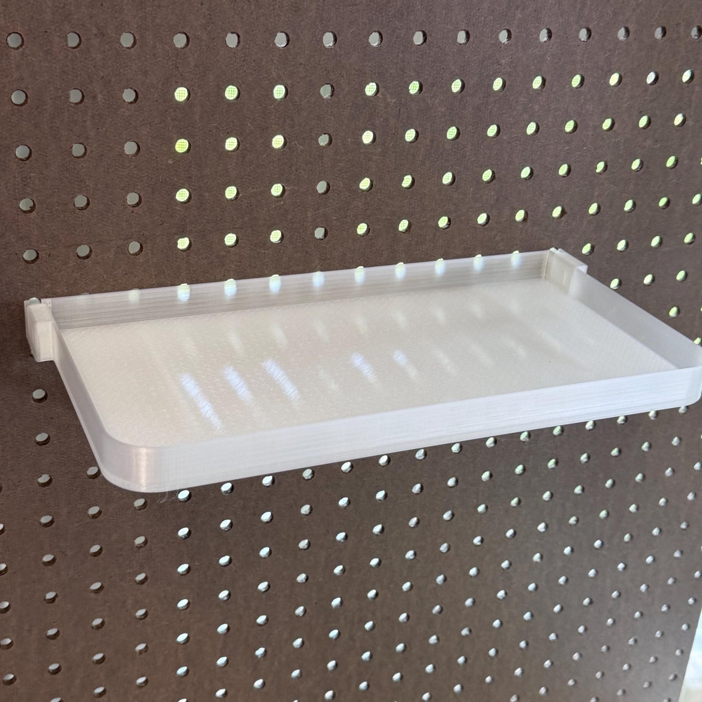 Pegboard Shelves for Standard 1/4" Holes - 3D Printed Custom Sizes & Colors - Tool, Craft Room and Garage Organizer - 30+ Colors
