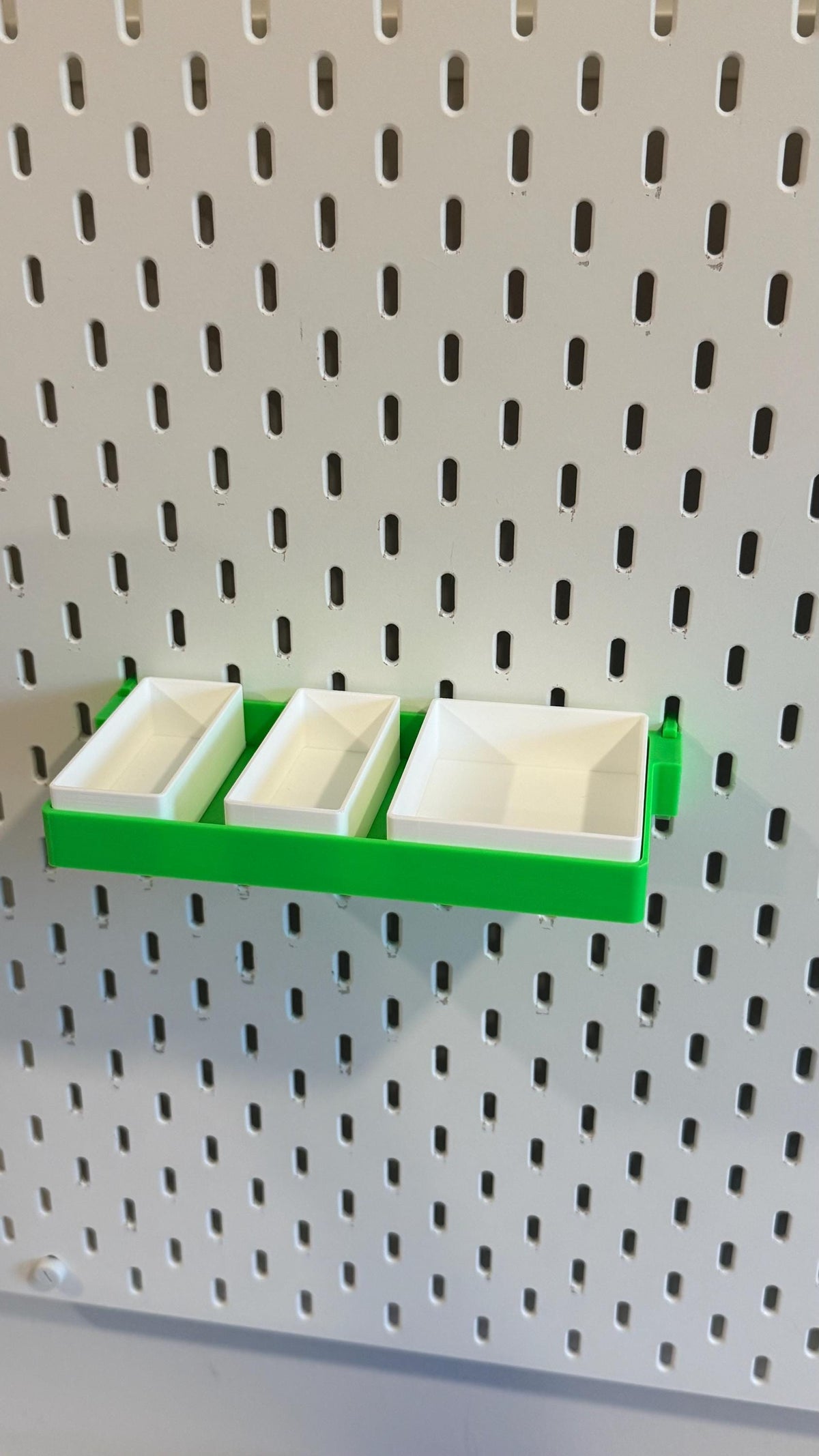 SKÅDIS Shelf Insert Bins - 3D Printed Modular Organizer for Pegboard Shelves - Small, Medium, Large - 30+ Colors