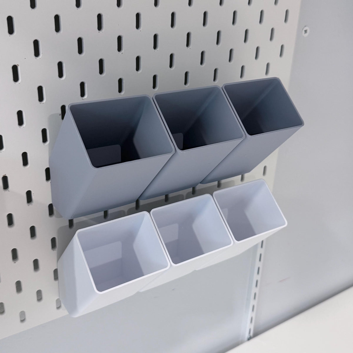 Slanted Pencil Container for IKEA SKÅDIS Pegboards - 3D Printed Pen and Marker Holder - Desk and Craft Room Organizer - 30+ Colors