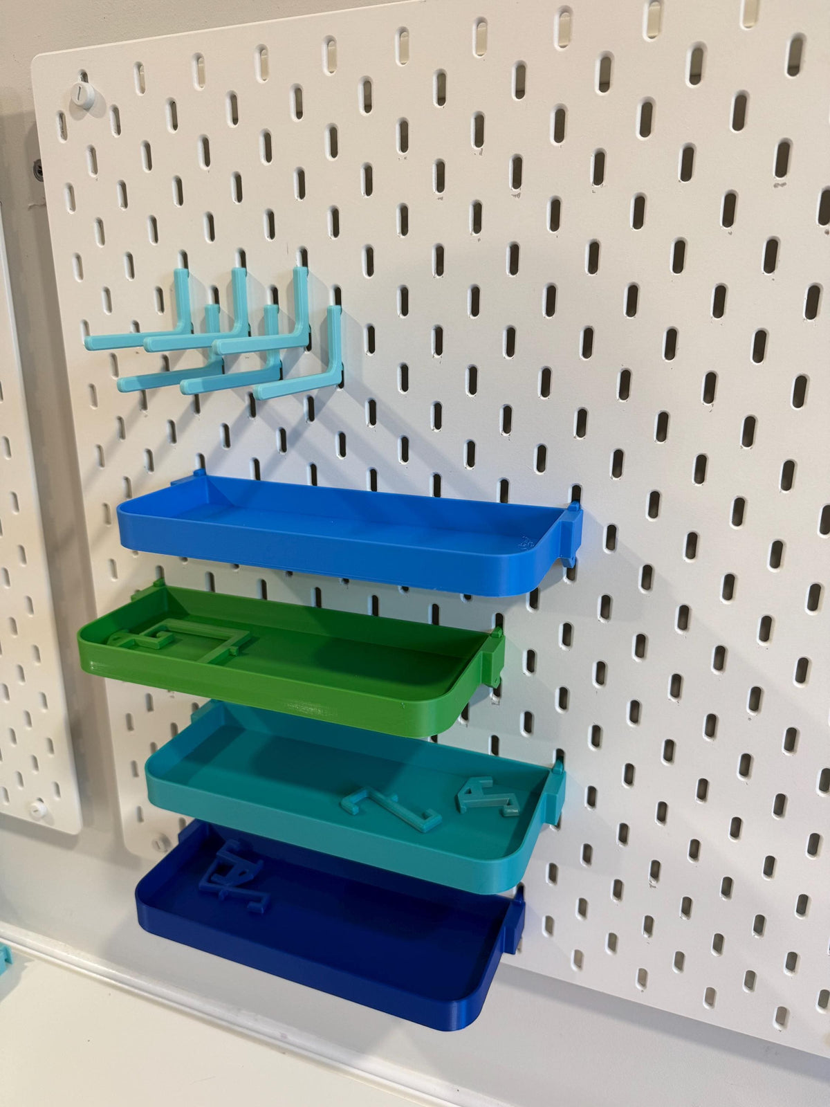 IKEA SKÅDIS & RÅSKOG Shelves - Modular Pegboard and Cart Organizer - 3D Printed - Sewing, Craft Room, Home Office Storage Solution