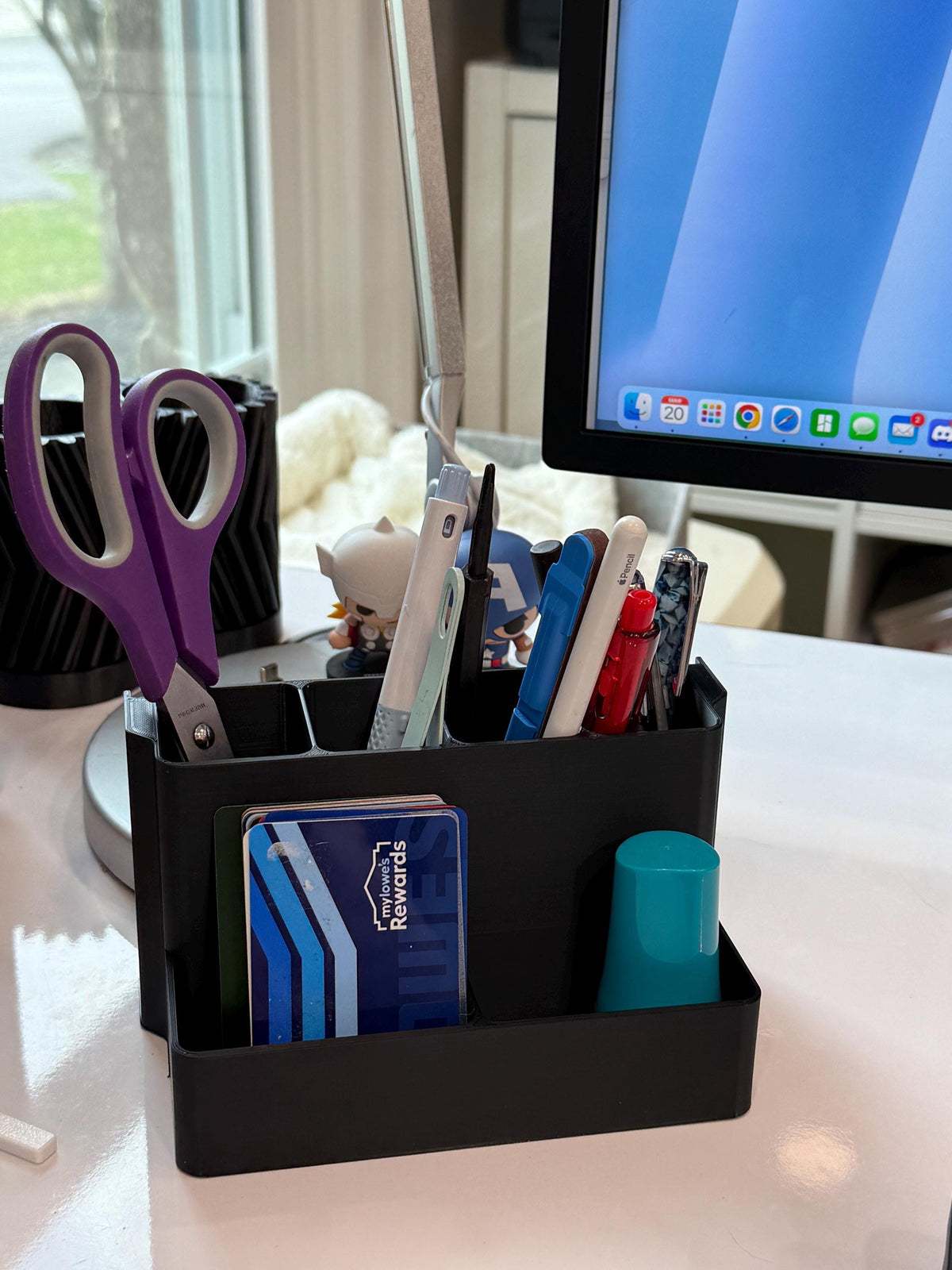 IKEA SKÅDIS Multi-Tier Shelf Bin - 3D Printed Tiered Organizer for Pegboards and Carts - Crafts and Sewing - 30+ Colors
