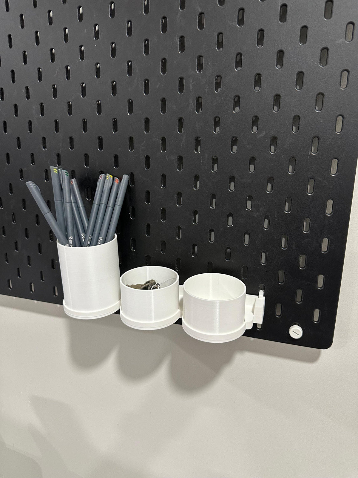 IKEA SKÅDIS Magnetic Snap-On Storage Cups - 3D Printed for Pegboards and Råskog Carts - Crafts, Sewing - 30+ Colors