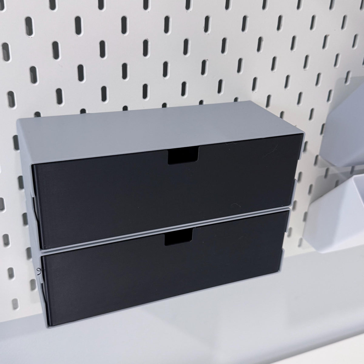 IKEA SKÅDIS Pegboard Drawers - Modular Stackable Storage Organizer - Custom Sizes & Colors - 3D Printed - 30+ Colors