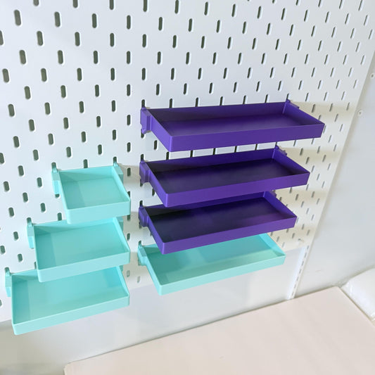 IKEA SKÅDIS & RÅSKOG Shelves - Modular Pegboard and Cart Organizer - 3D Printed - Sewing, Craft Room, Home Office Storage Solution
