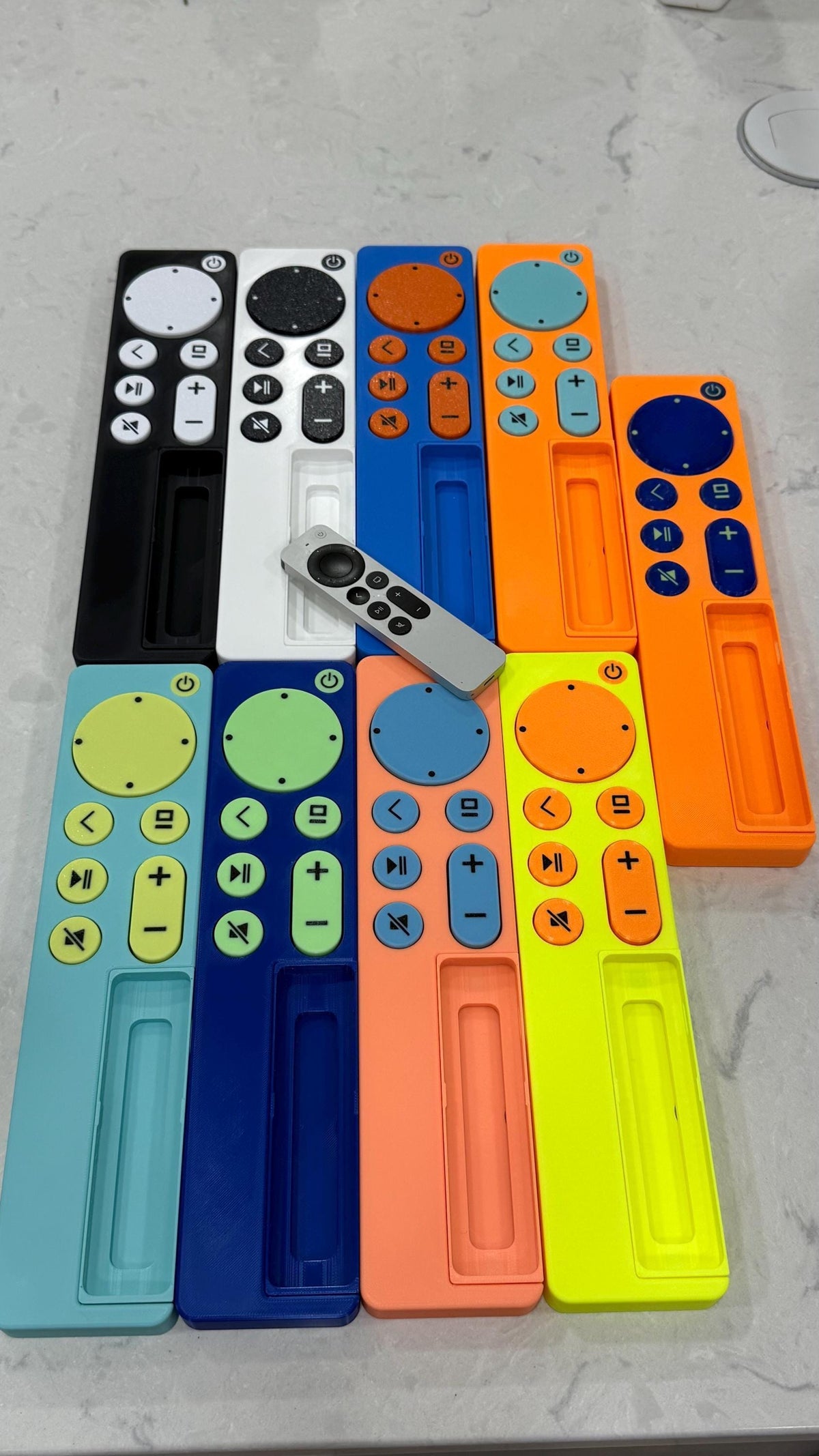 Oversized Apple TV Siri Remote Case - Fidget Buttons - 3D Printed Custom Cover - Gen 3 Compatible - 30+ Colors