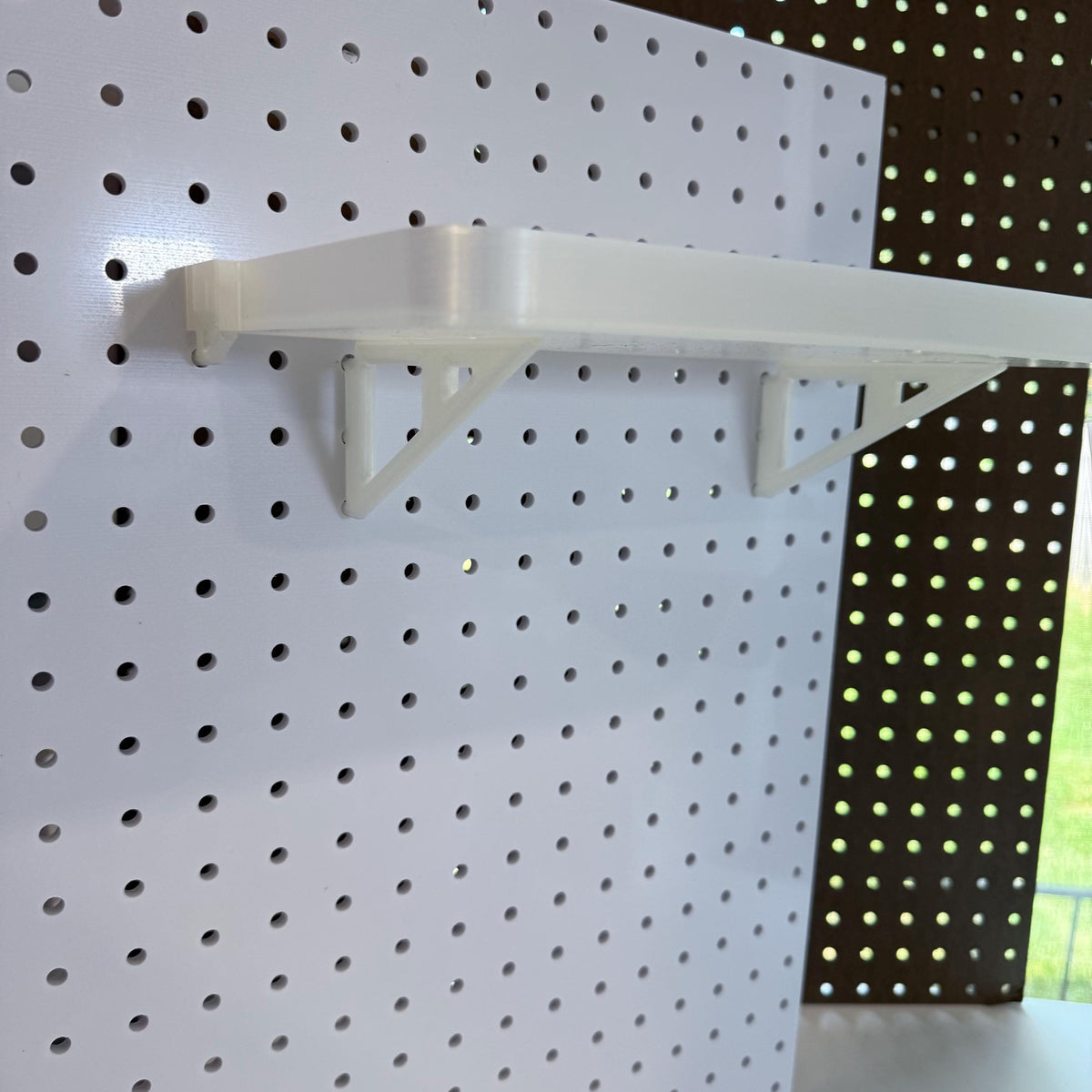 Pegboard Shelves for Standard 1/4" Holes - 3D Printed Custom Sizes & Colors - Tool, Craft Room and Garage Organizer - 30+ Colors