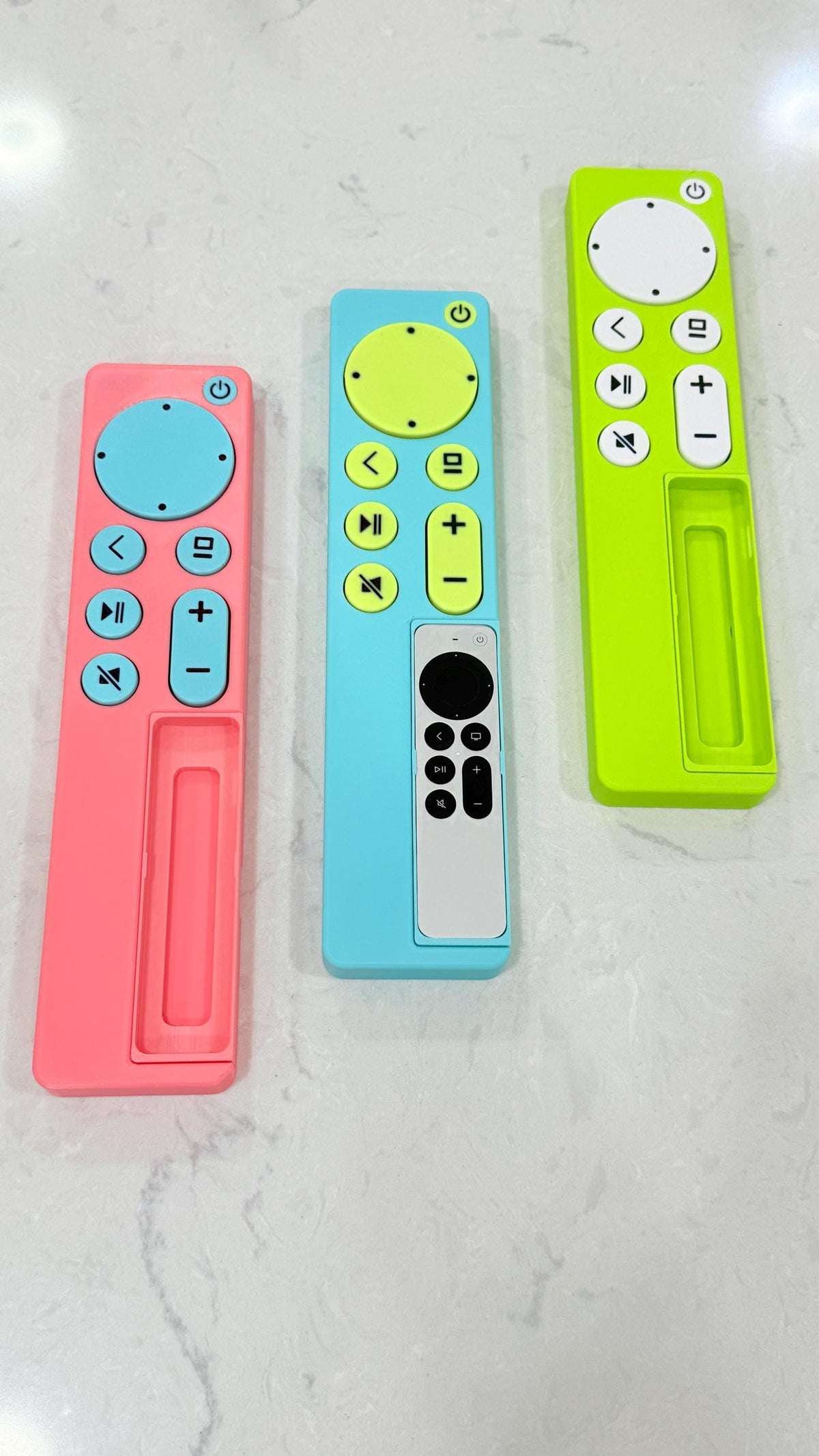 Oversized Apple TV Siri Remote Case - Fidget Buttons - 3D Printed Custom Cover - Gen 3 Compatible - 30+ Colors