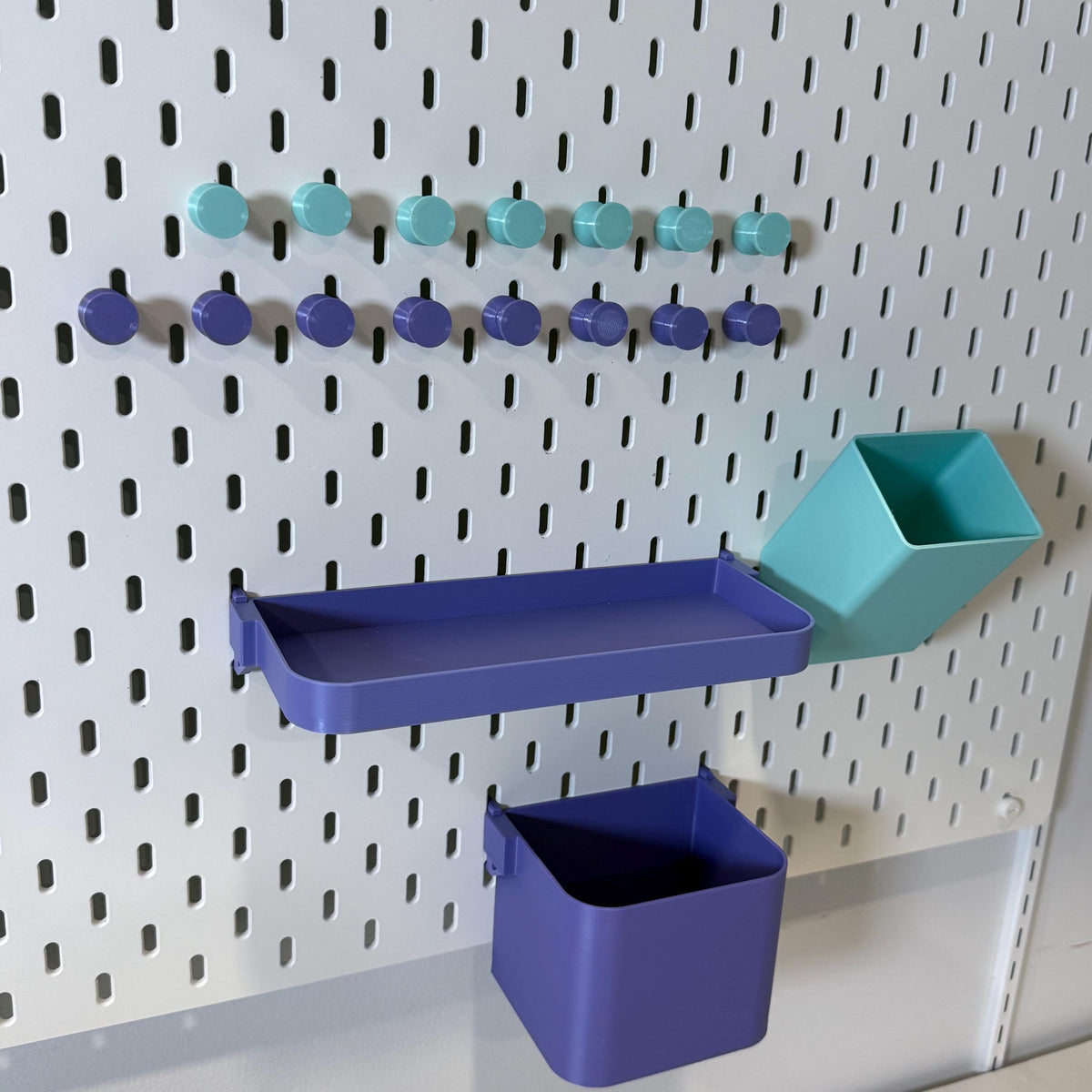 Slanted Pencil Container for IKEA SKÅDIS Pegboards - 3D Printed Pen and Marker Holder - Desk and Craft Room Organizer - 30+ Colors