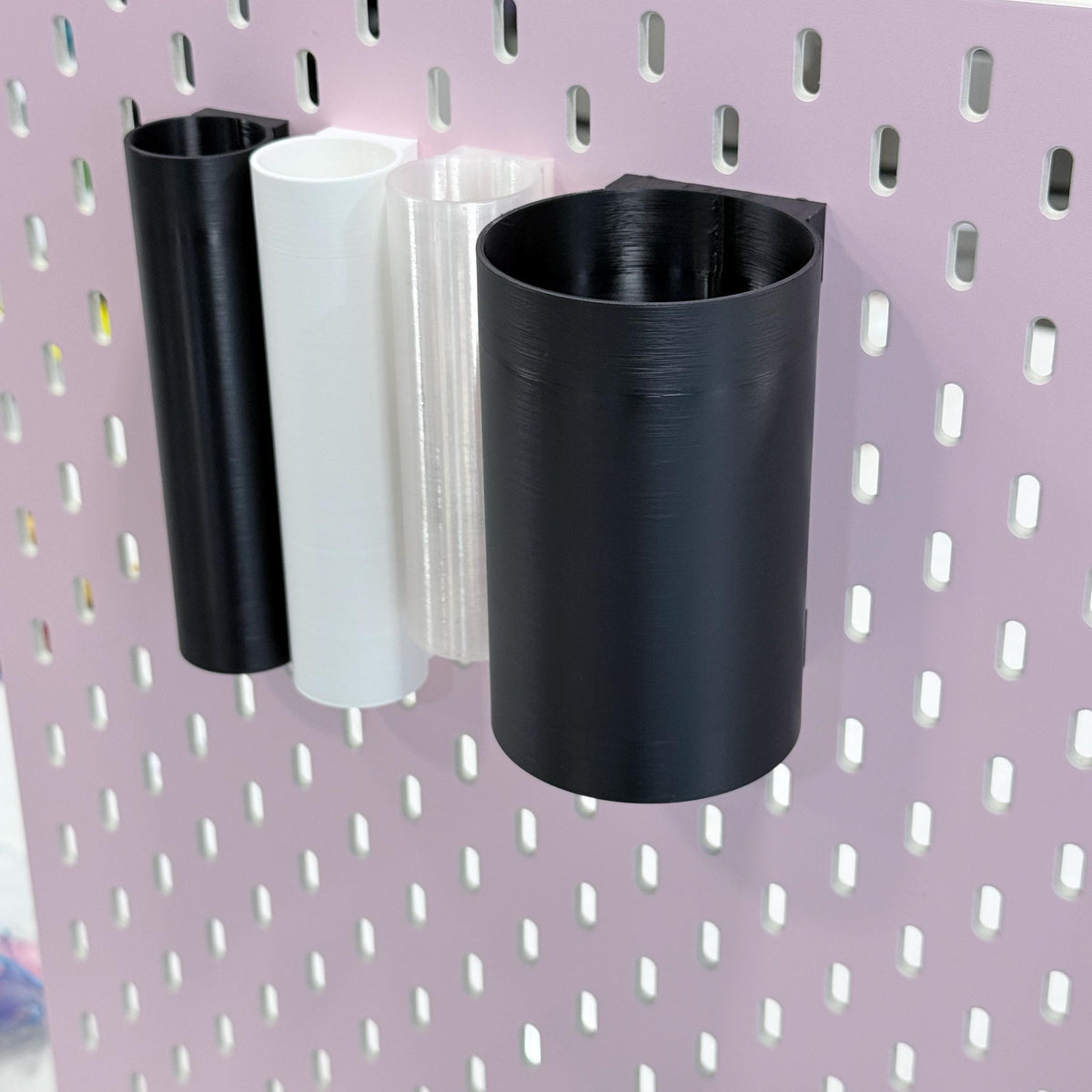 Modular Desk Storage Tubes for IKEA SKÅDIS - 3D Printed Pegboard Pen, Brush, Tool Holder - 30+ Colors