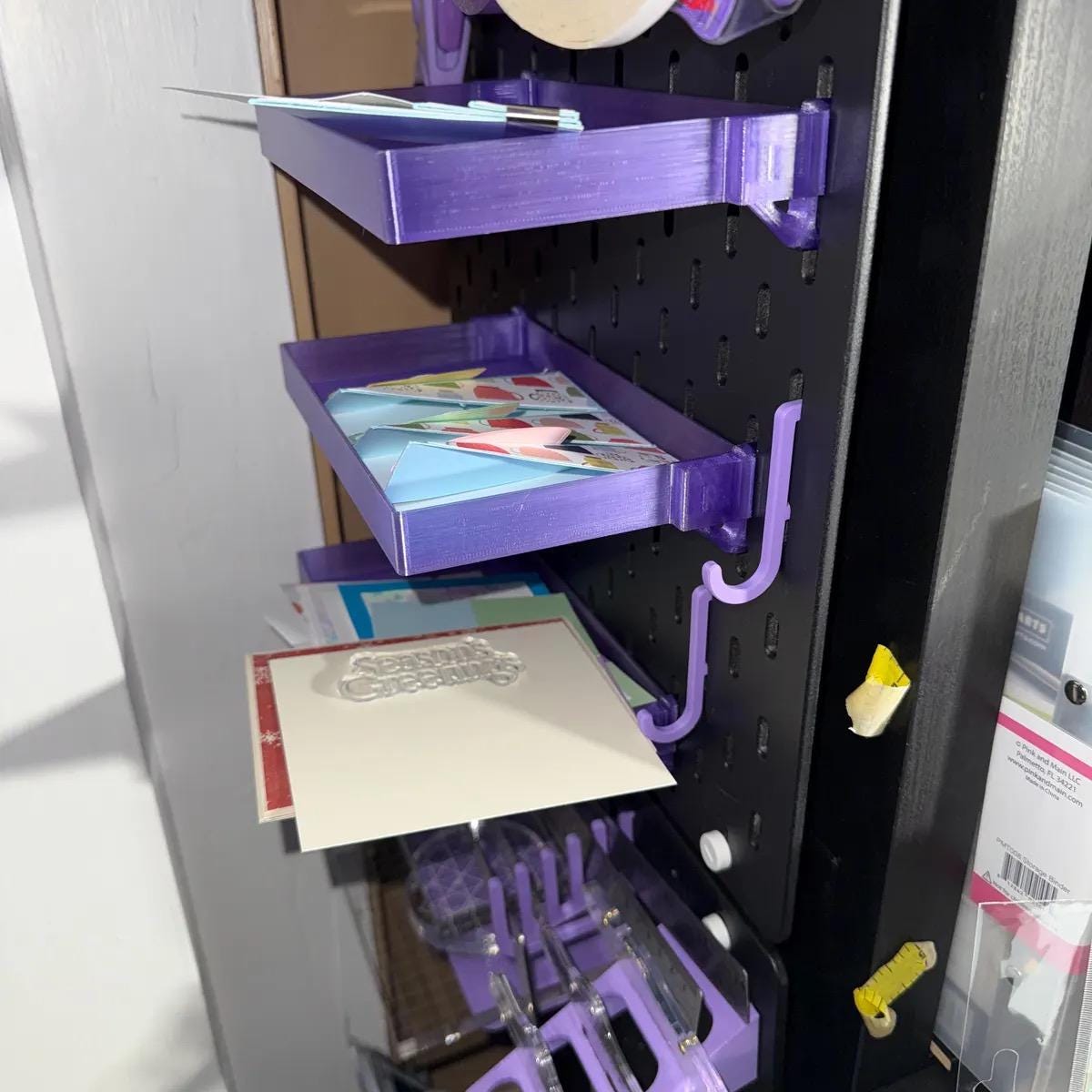 IKEA SKÅDIS & RÅSKOG Shelves - Modular Pegboard and Cart Organizer - 3D Printed - Sewing, Craft Room, Home Office Storage Solution