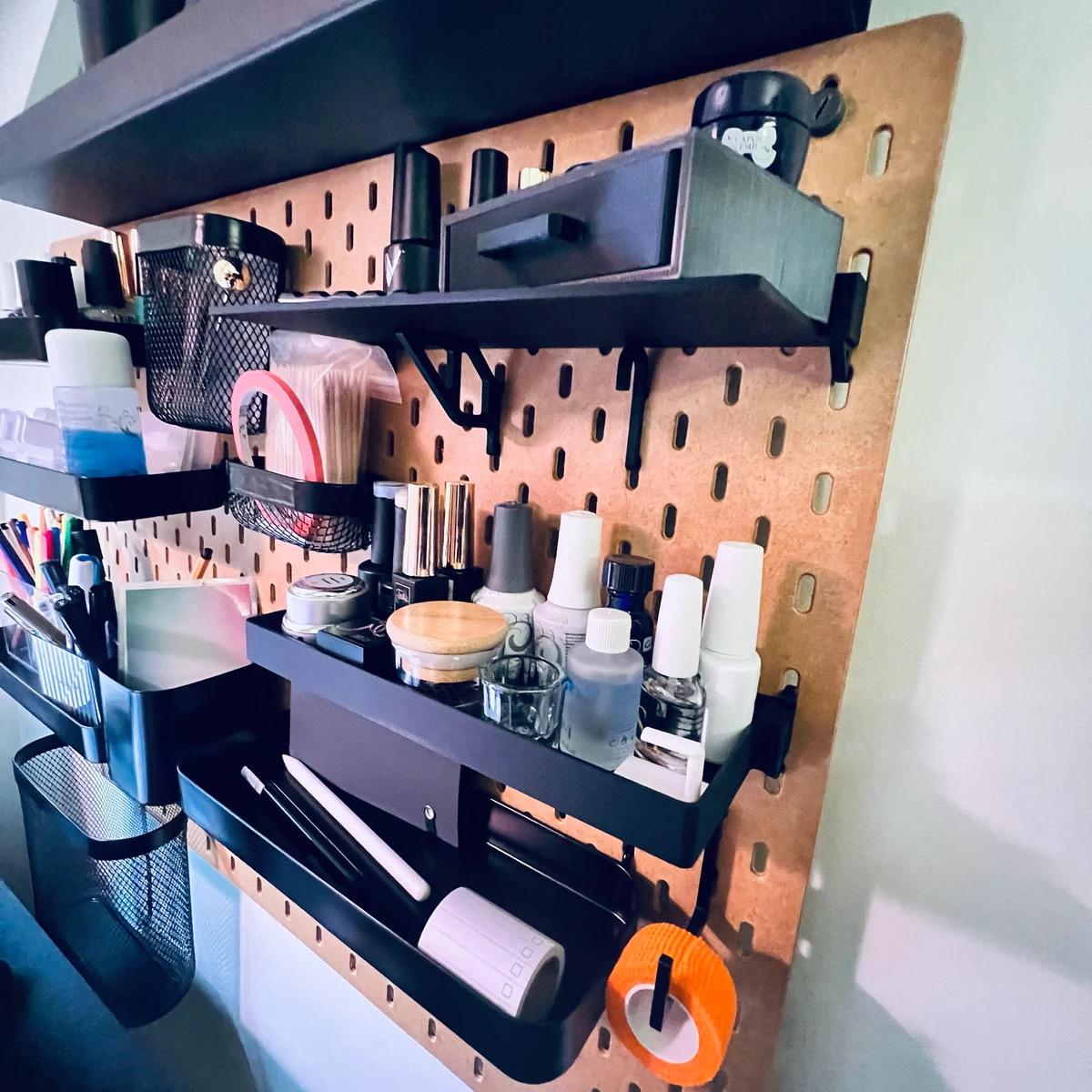 IKEA SKÅDIS & RÅSKOG Shelves - Modular Pegboard and Cart Organizer - 3D Printed - Sewing, Craft Room, Home Office Storage Solution