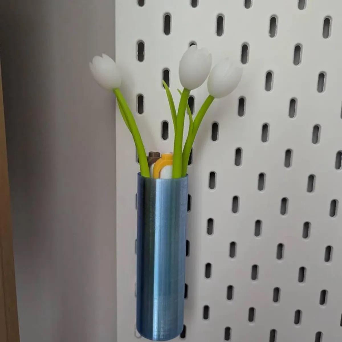 Modular Desk Storage Tubes for IKEA SKÅDIS - 3D Printed Pegboard Pen, Brush, Tool Holder - 30+ Colors